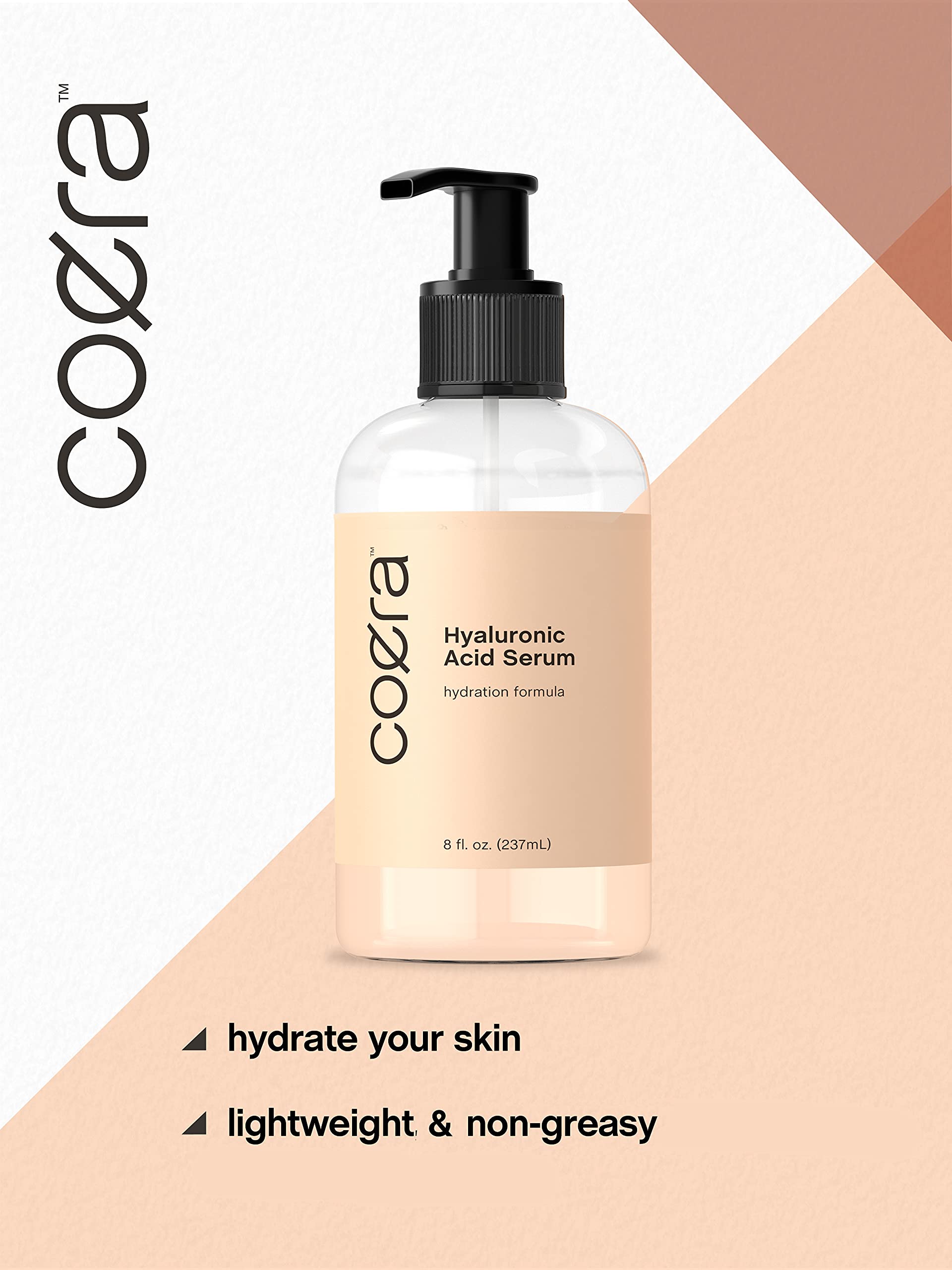 Coera Hyaluronic Acid Serum | 8 fl oz | Moisturizing and Hydrating | For Face, Skin, Hair & Nails | Paraben & SLS Free - Image 3