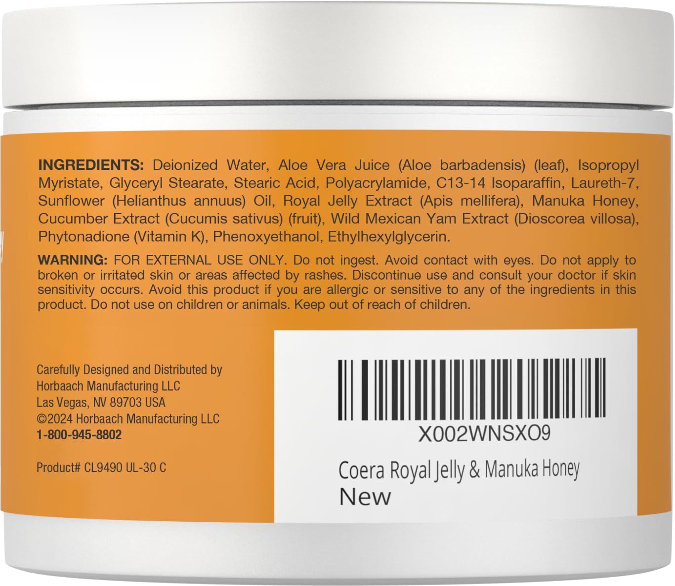 Coera Manuka Honey Cream | with Royal Jelly | 4oz | Hydrating Moisturizer for Face & Skin | Free of Parabens, SLS, & Fragrances | Packaging May Vary - Image 3