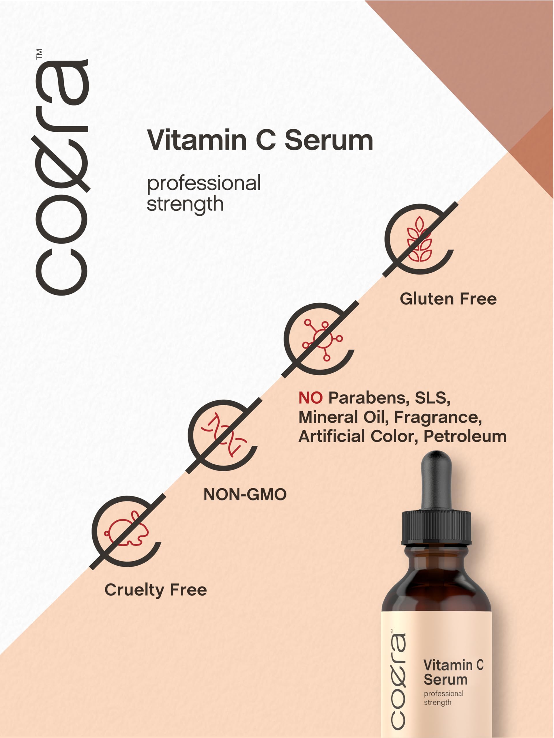 Coera Vitamin C Face Serum | 12% with Ascorbic Acid | 2 fl oz | Hydrating and Moisturizing for Dark Spots | Paraben & SLS Free - Image 5