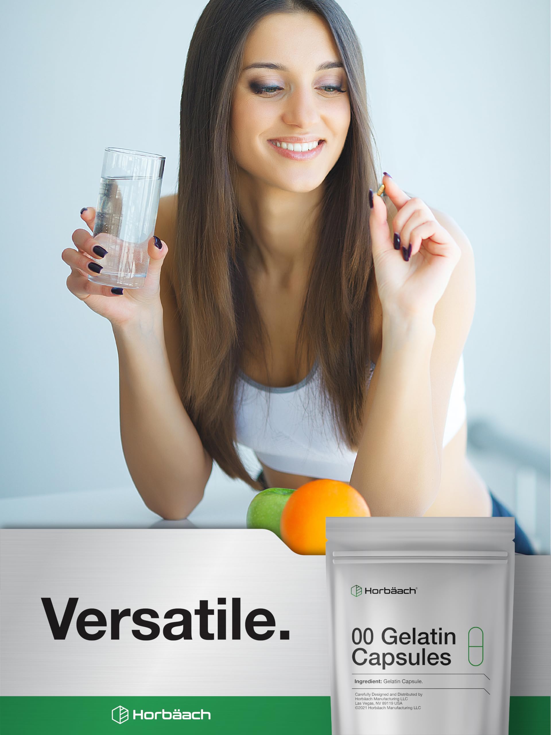 Empty Capsules Size 00 | 1000 Clear Gelatin Capsules | Resealable Bag | Non-GMO, Gluten Free | By Horbaach - Image 5