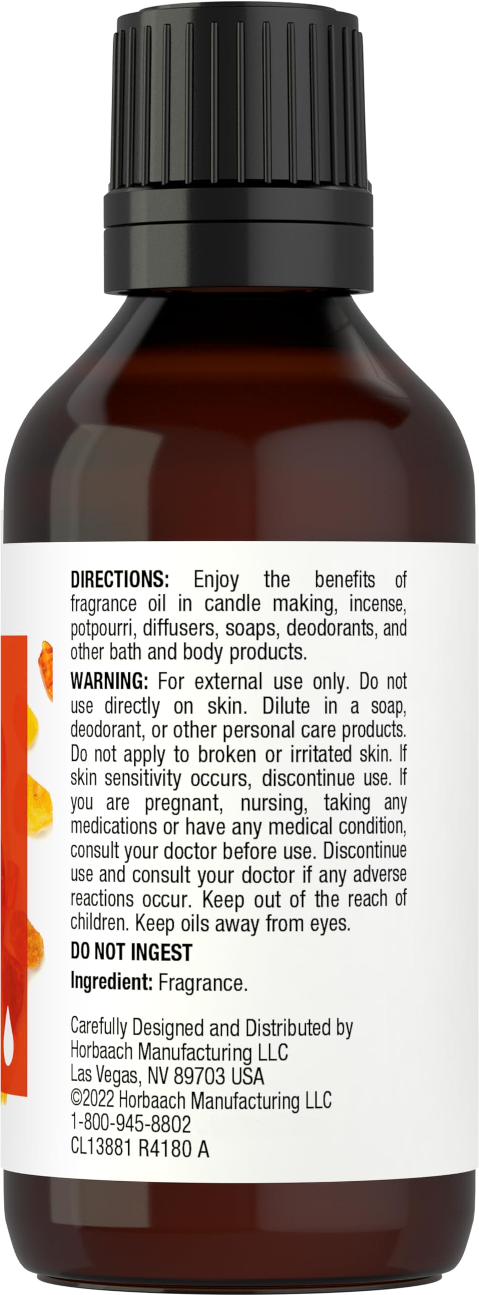 Horbäach Amber Fragrance Oil | 1 fl oz (30ml) | for Diffusers, Candle and Soap Making, DIY Projects & More | Premium Grade - Image 2