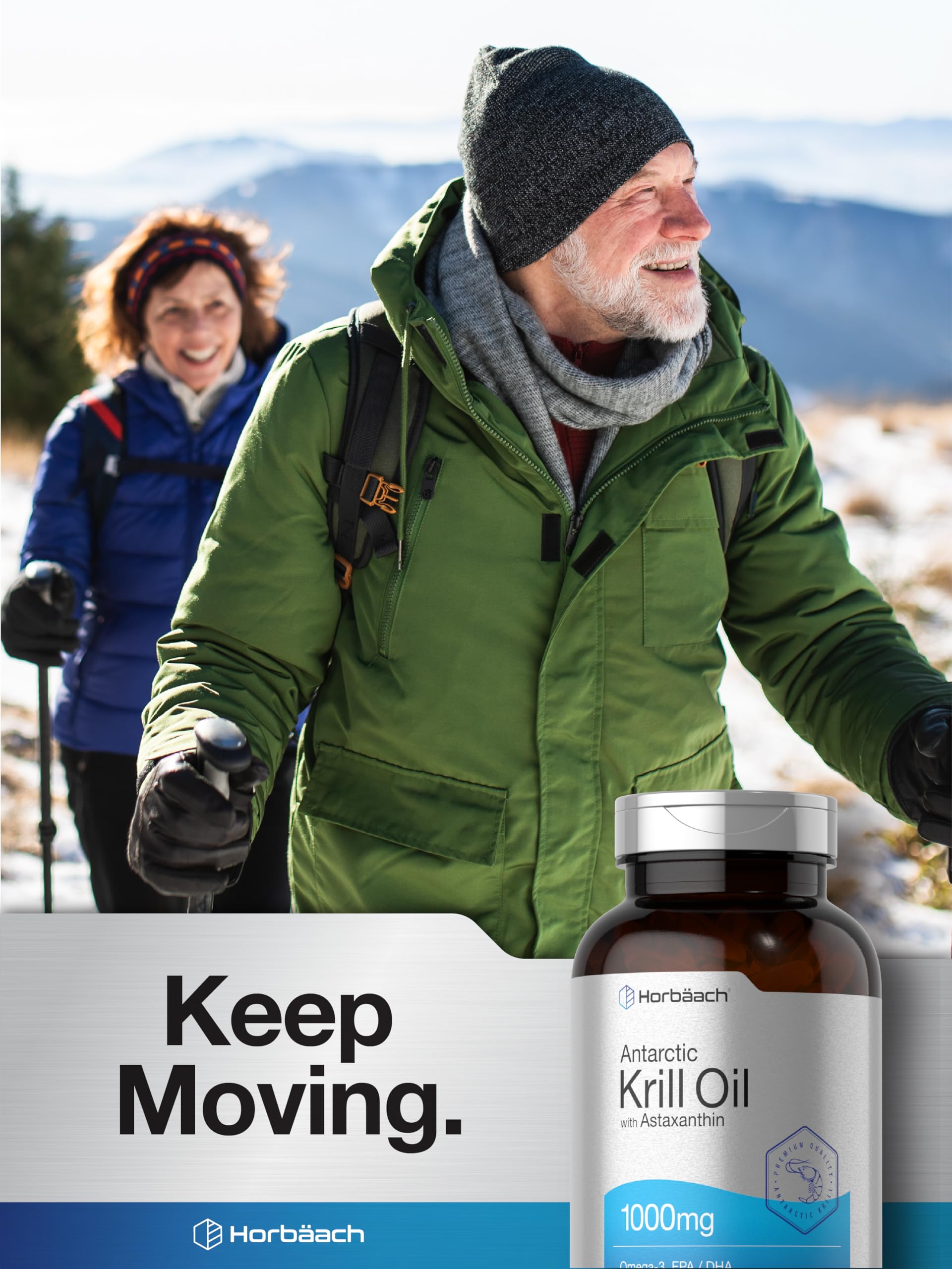 Horbäach Antarctic Krill Oil 1000mg Softgels | 300 Count | Omega 3 Supplements with Astaxanthin, EPA, DHA | Non-GMO, Gluten Free - Image 7