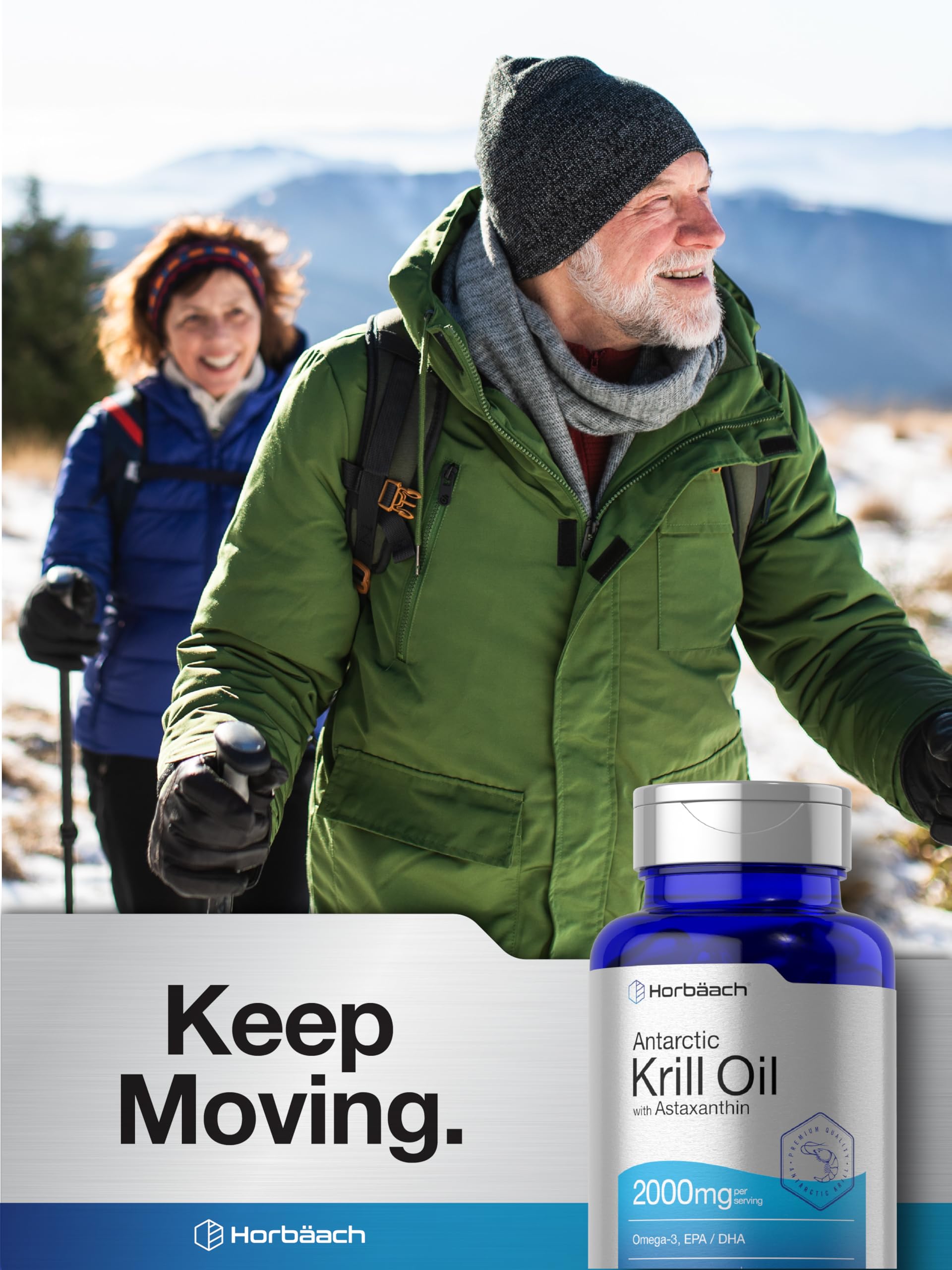Horbäach Antarctic Krill Oil 2000mg | 60 Softgel Capsules | Omega-3, EPA, DHA Supplement | with Astaxanthin | Non-GMO, Gluten Free - Image 7