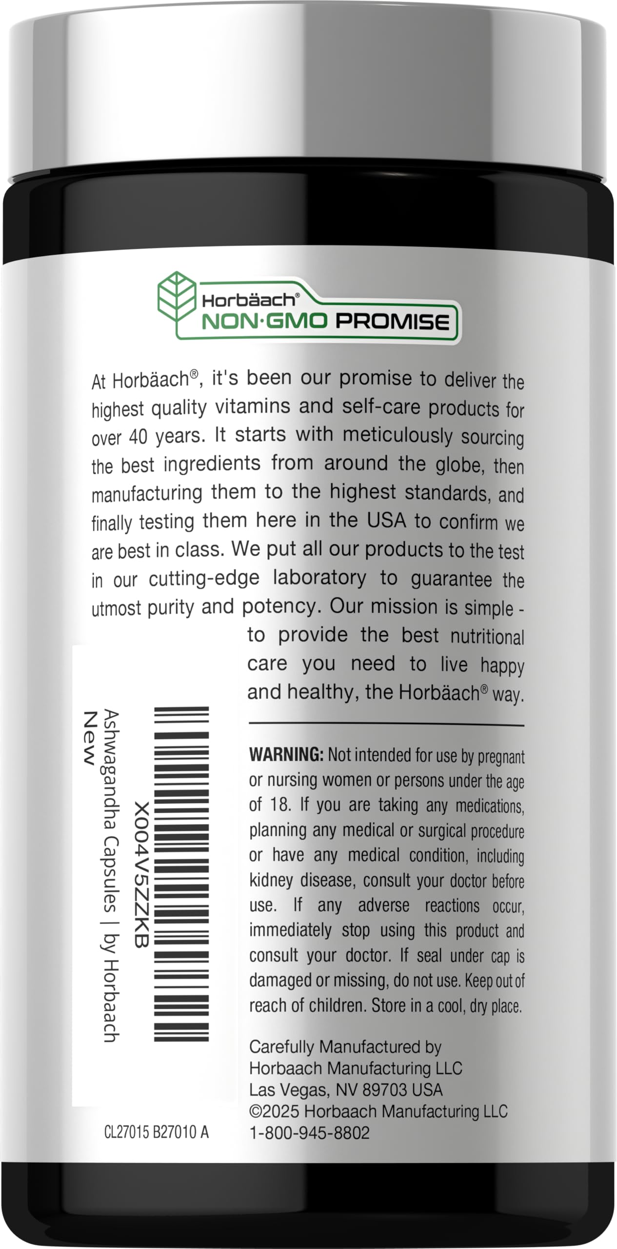 Horbäach Ashwagandha and Magnesium Glycinate | 120 Vegan Capsules | Support Supplement for Stress | Non-GMO, Gluten Free - Image 3