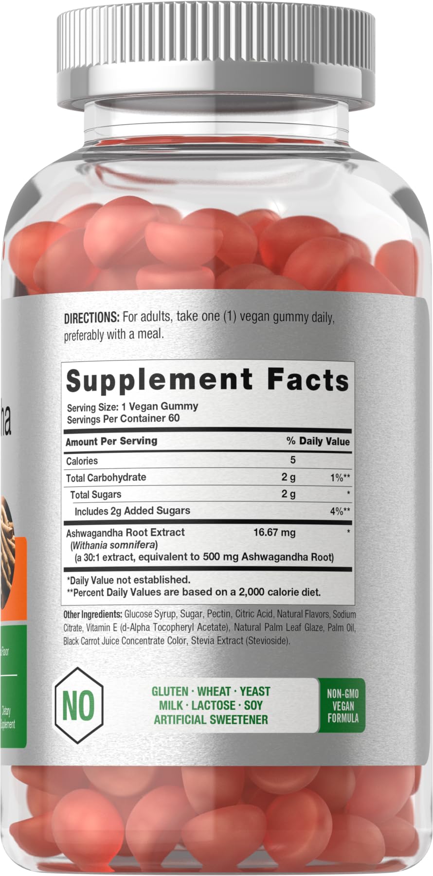 Horbäach Ashwagandha Gummies | 60 Vegan Chewable Gummies | Tropical Flavor | Supplement for Men and Women | Herb Root Extract | Vegan, Non-GMO, Gluten Free - Image 2