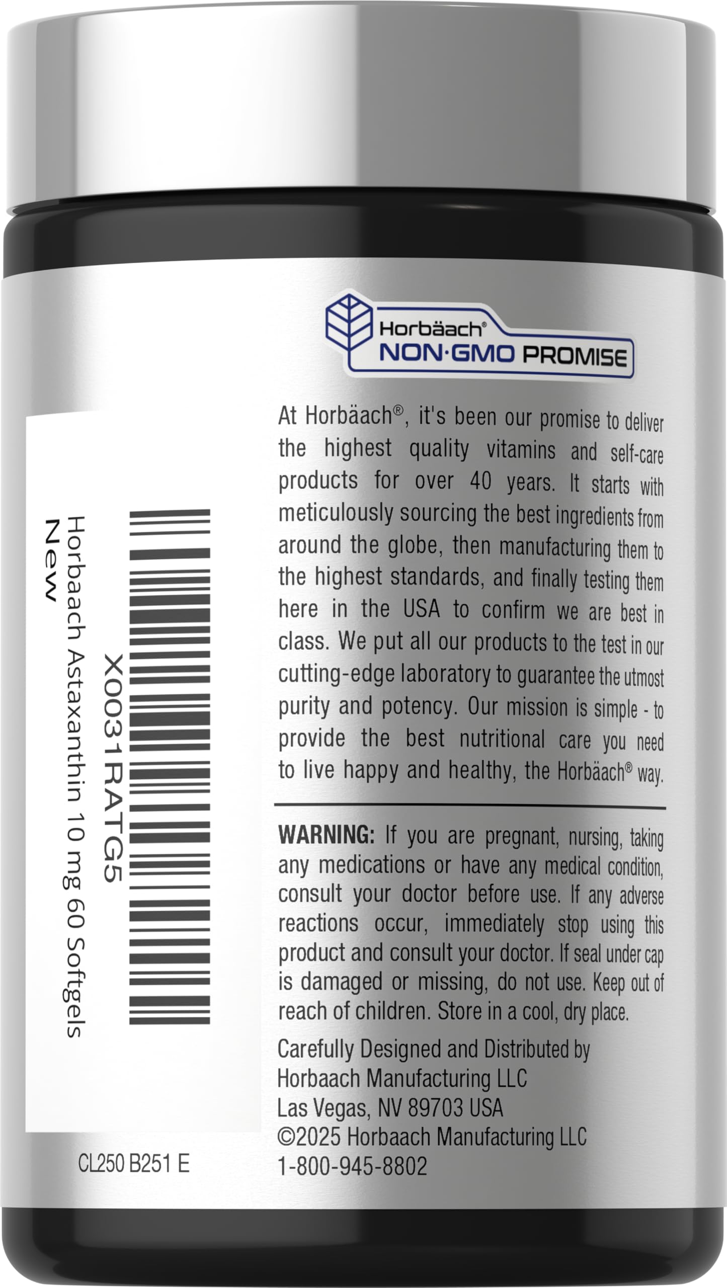 Horbäach Astaxanthin 10mg | 60 Softgels | Algae Derived Formula | Non-GMO, Gluten Free Supplement - Image 3