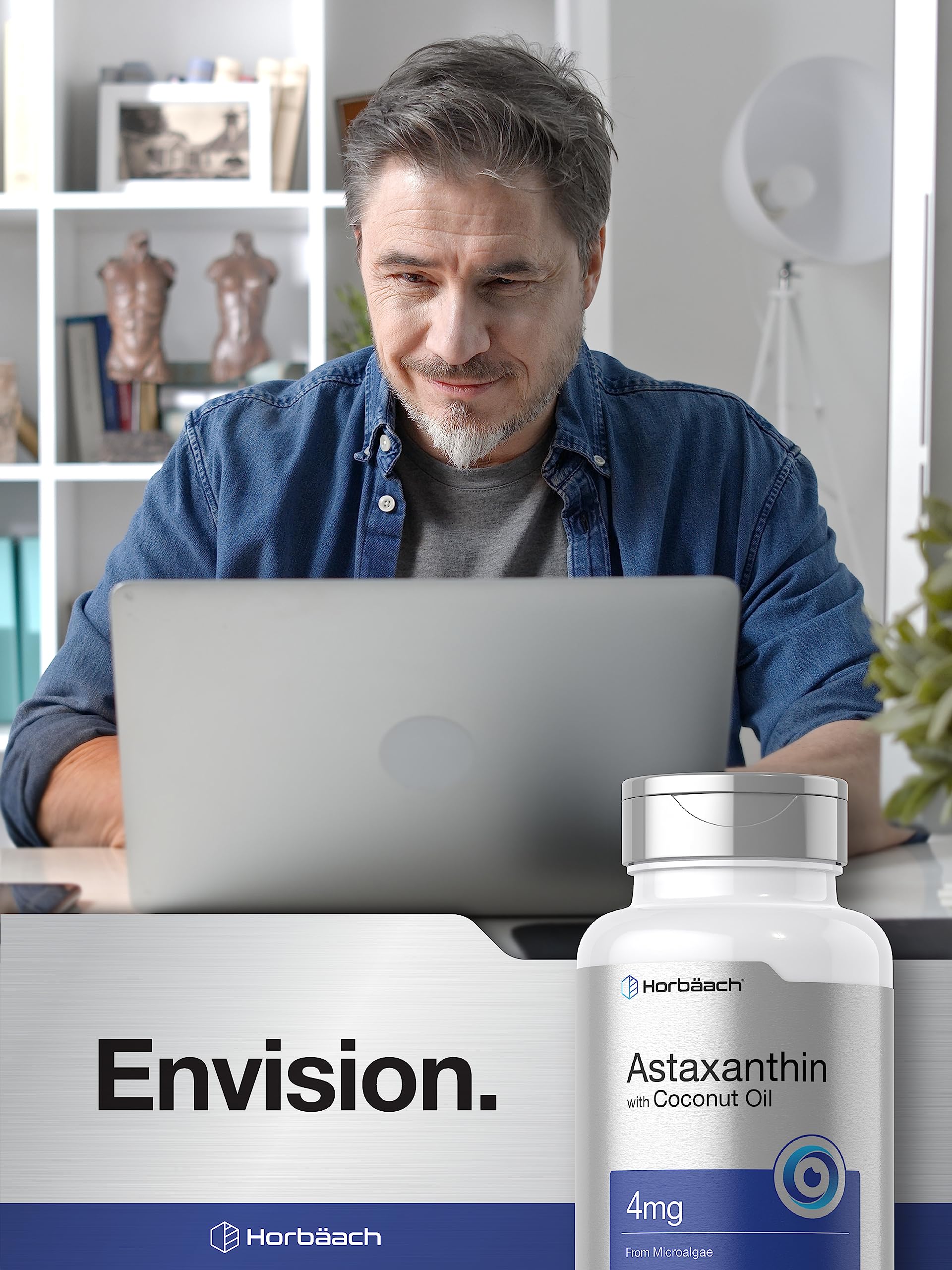 Horbäach Astaxanthin 4mg | 150 Softgels | Supplement from Microalgae | with Coconut Oil | Non-GMO, Gluten, Soy Free - Image 6