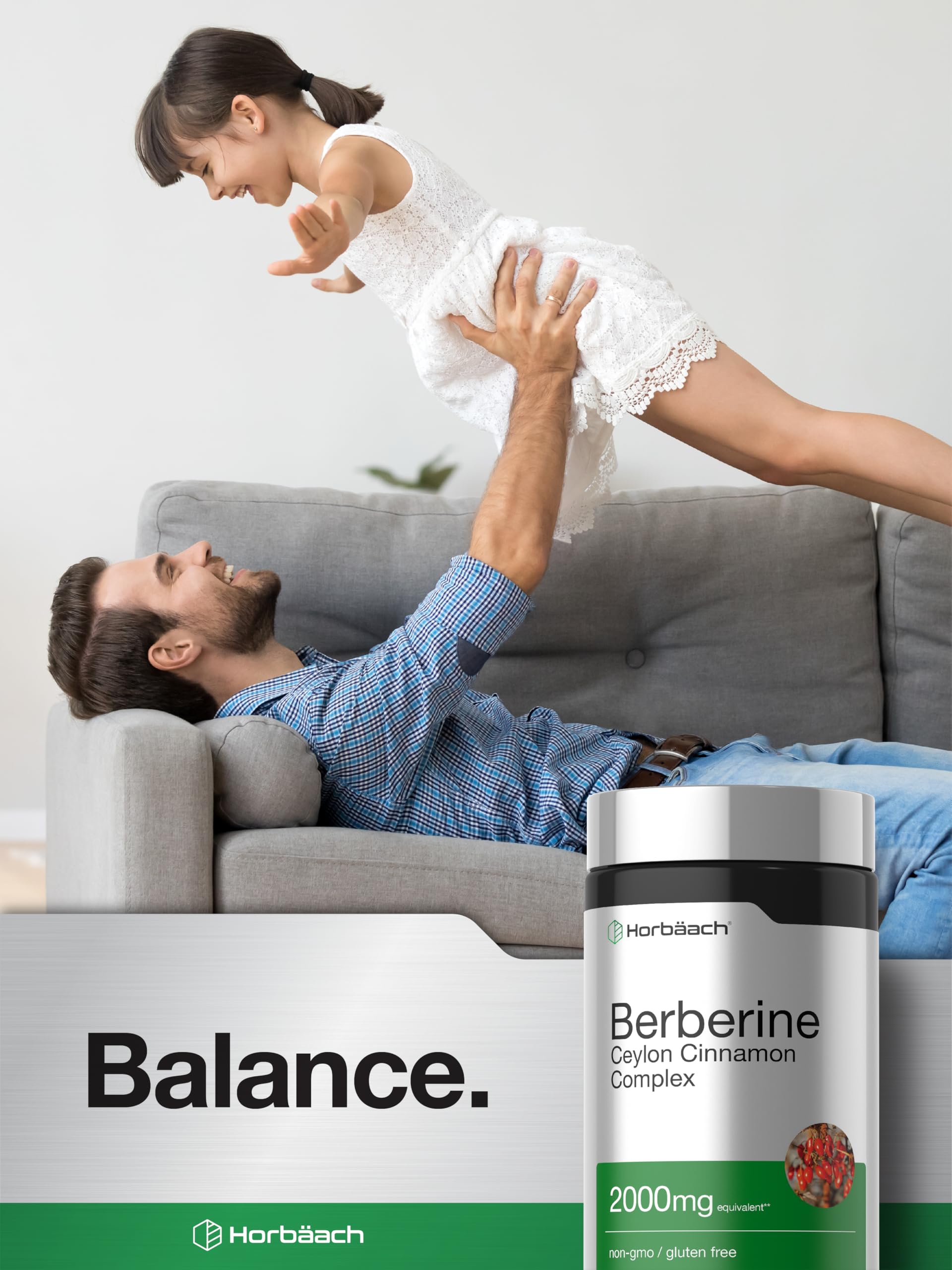 Horbäach Berberine with Ceylon Cinnamon | 120 Veggie Capsules | Vegetarian, Non-GMO & Gluten Free Supplement | Berberine Complex - Image 6