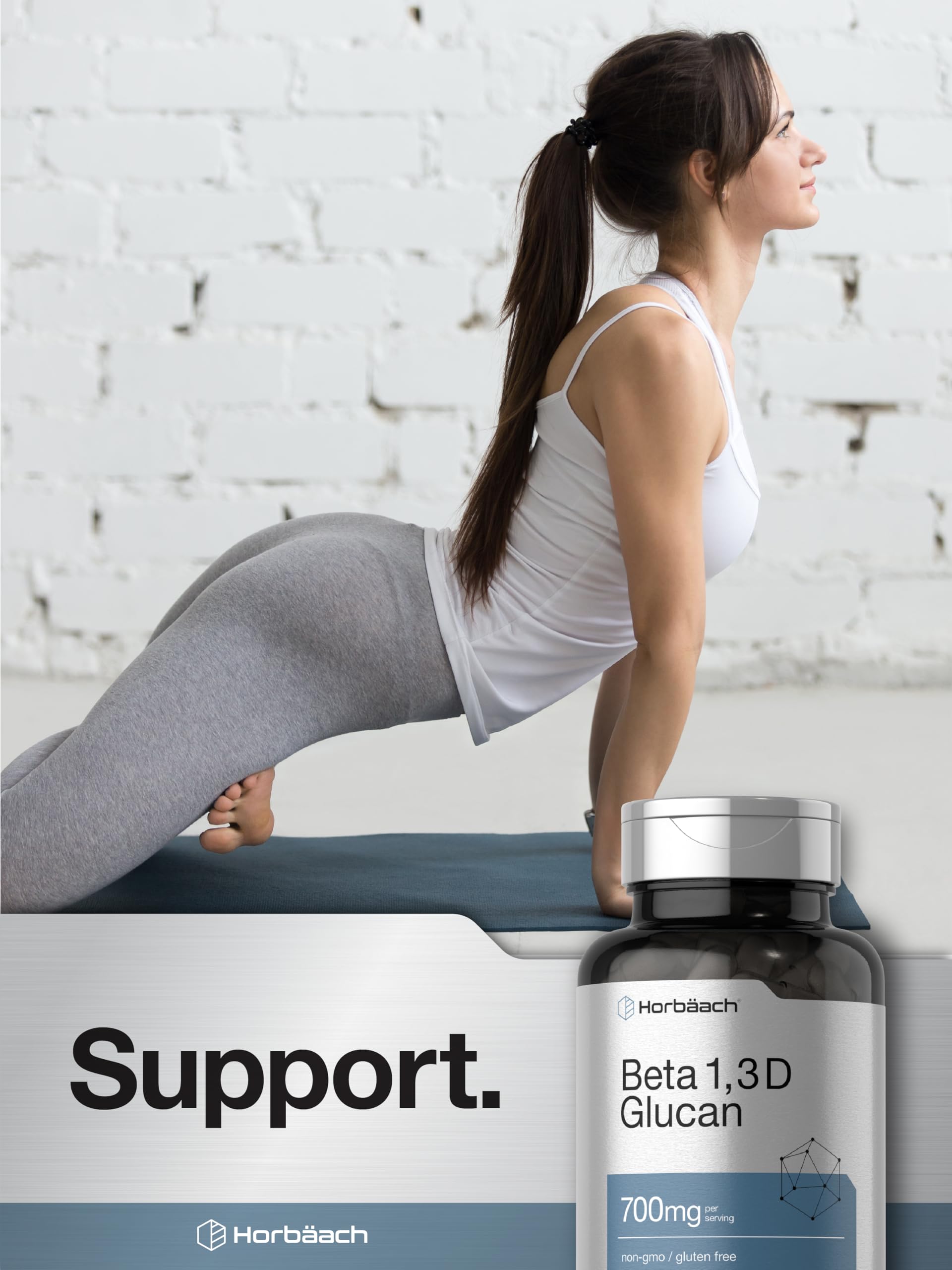 Horbäach Beta Glucan 1 3D 700 mg | 90 Capsules | Beta 1,3, 1,6 D Glucan | Non-GMO, Gluten Free Supplement - Image 6