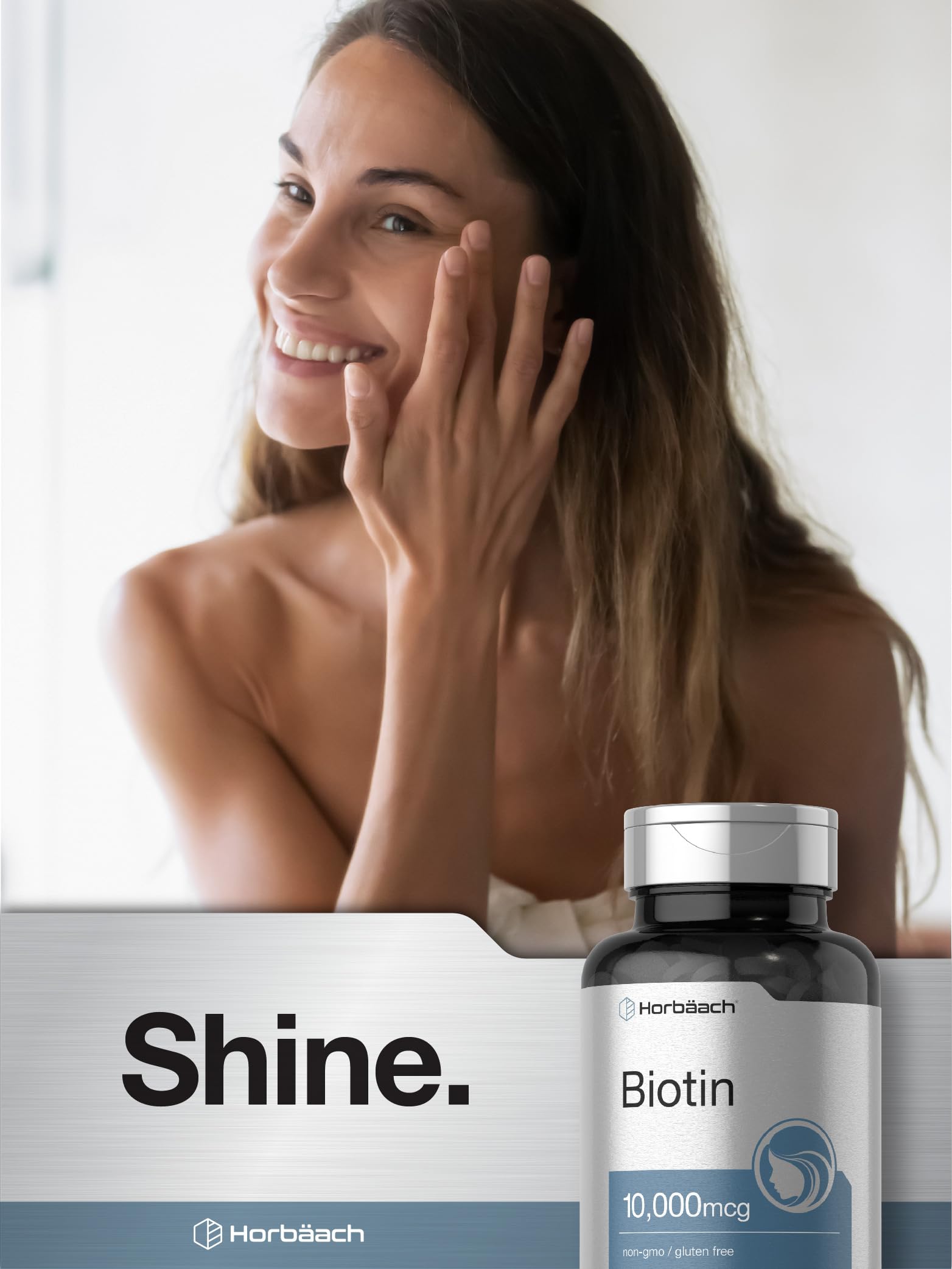 Horbäach Biotin 10000mcg | 180 Fast Dissolve Tablets | for Women & Men | Beauty Supplement | Vegetarian, Non-GMO, Gluten Free - Image 6