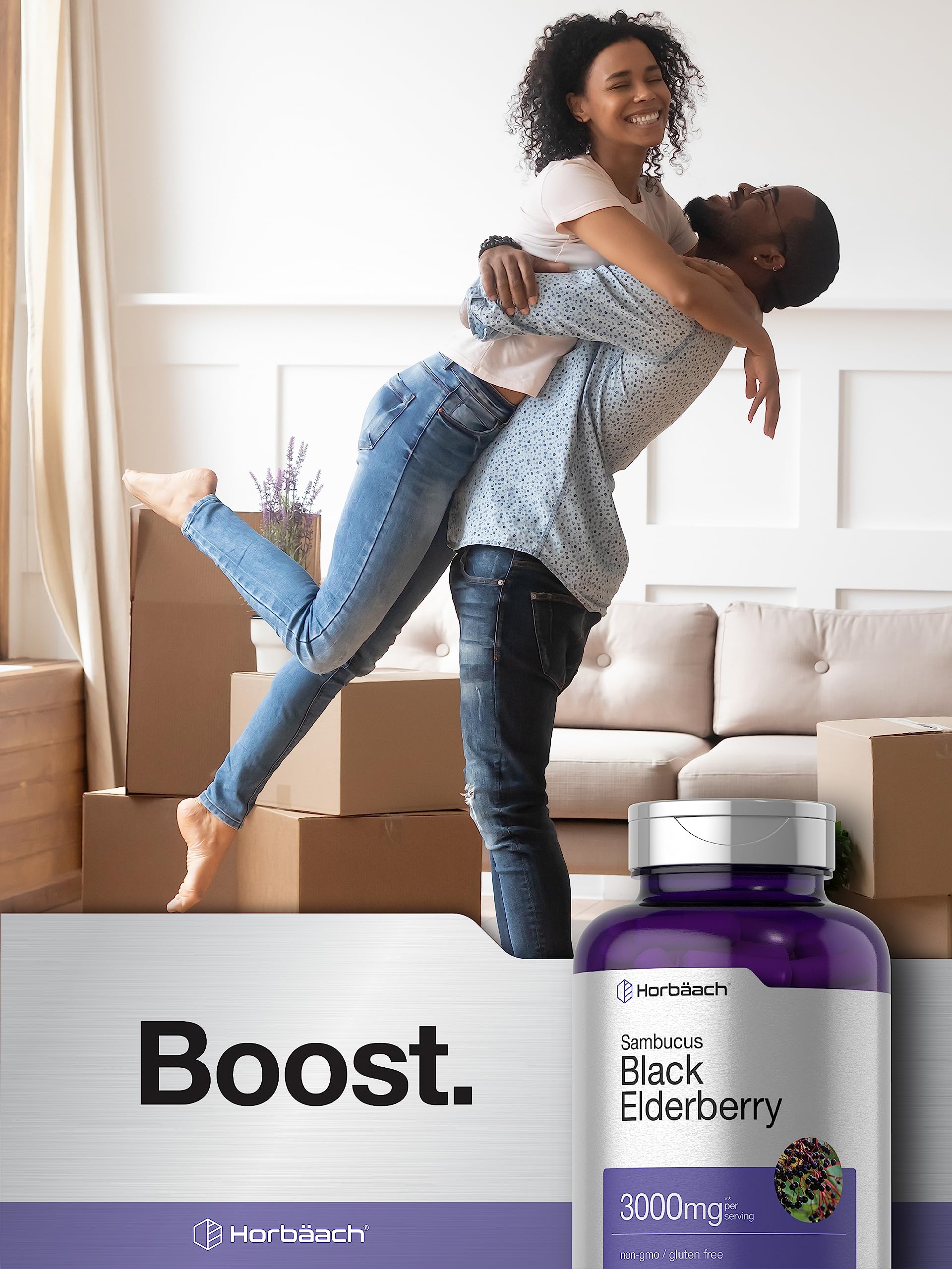 Horbäach Black Elderberry | 300 Capsules | Non-GMO, Gluten Free | Sambucus Supplement - Image 6