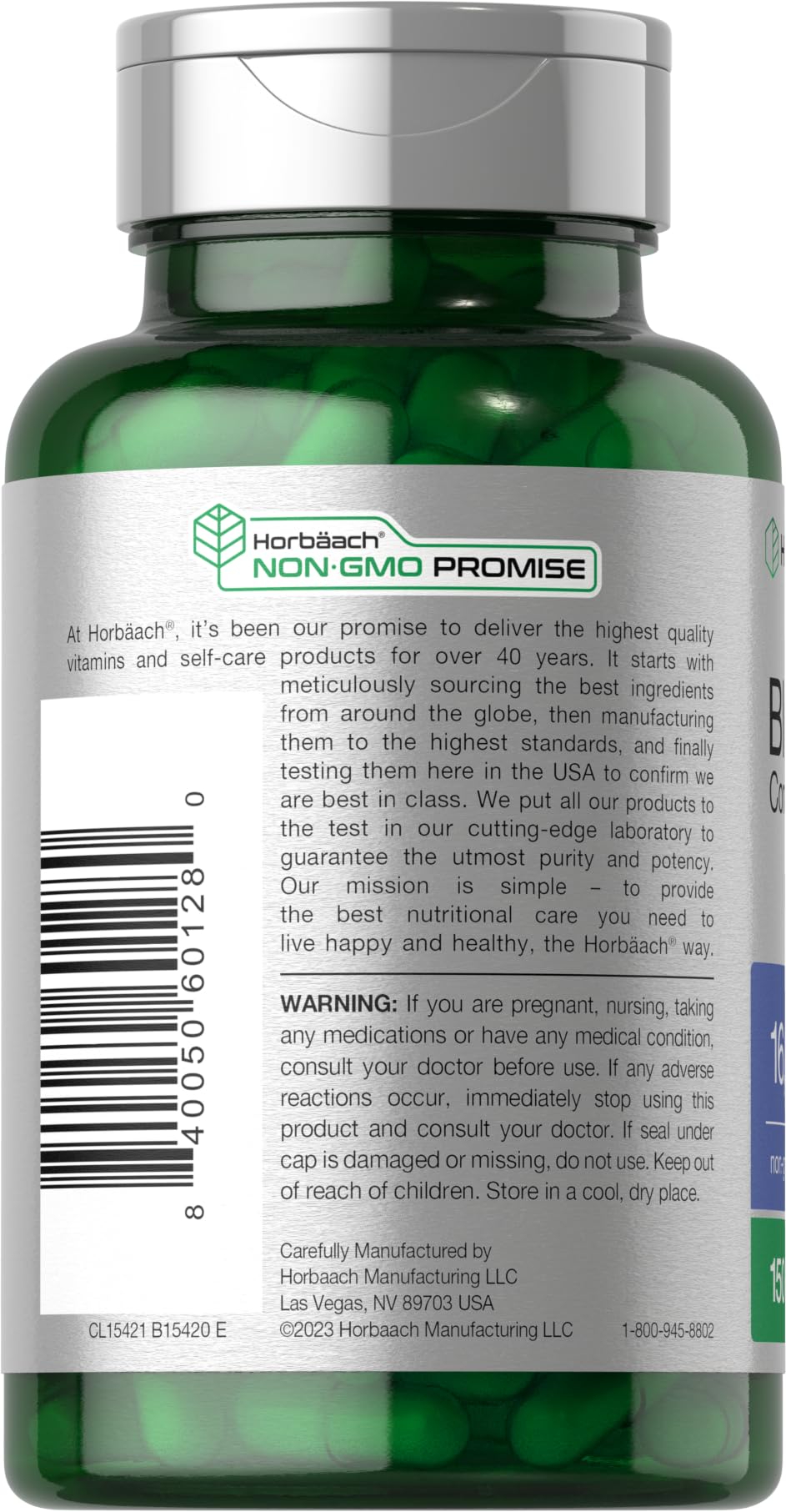 Horbäach Blueberry Extract Supplement | 150 Capsules | Blueberry Concentrate | Non-GMO, Gluten Free - Image 3