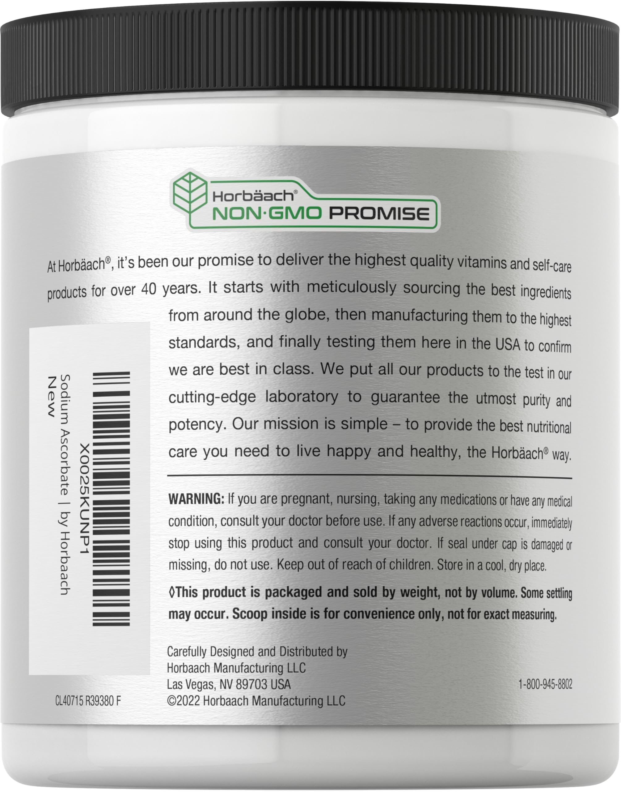 Horbäach Buffered Sodium Ascorbate Vitamin C Powder | 16 oz | Vegan, Non-GMO, and Gluten Free Supplement - Image 3