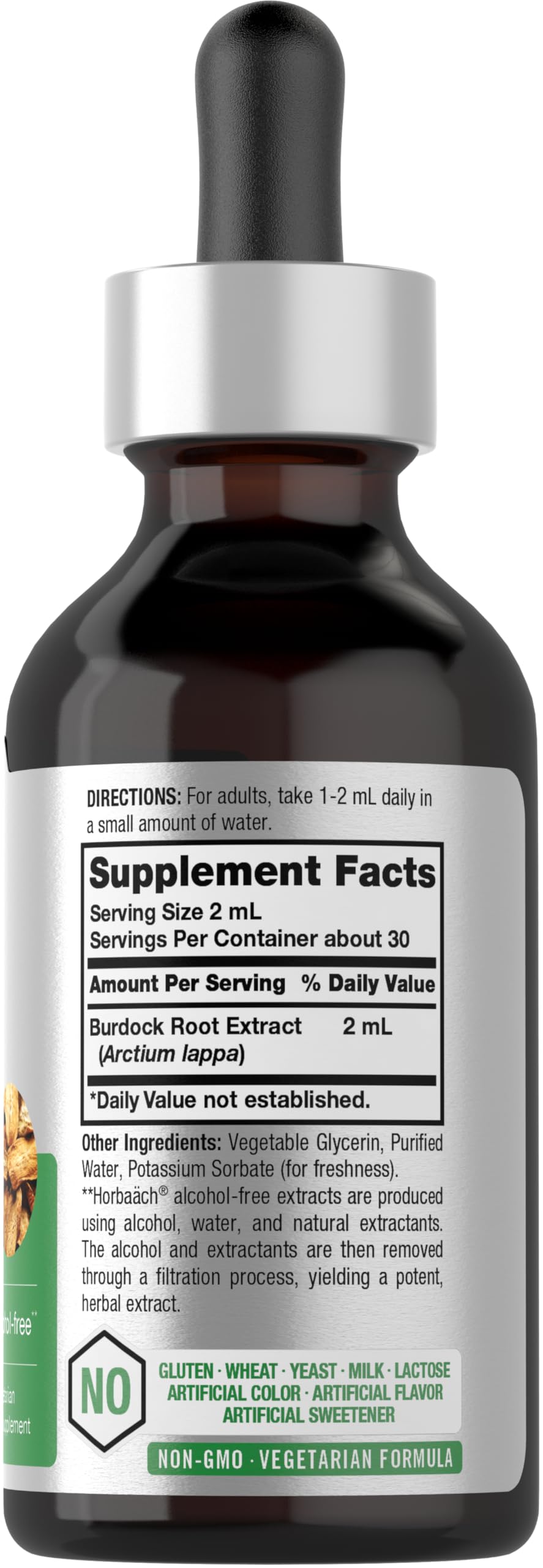 Horbäach Burdock Root Tincture | 2 fl oz | Super Concentrated Herb Extract | Vegetarian, Non-GMO, Glutren Free, Alcohol Free - Image 2