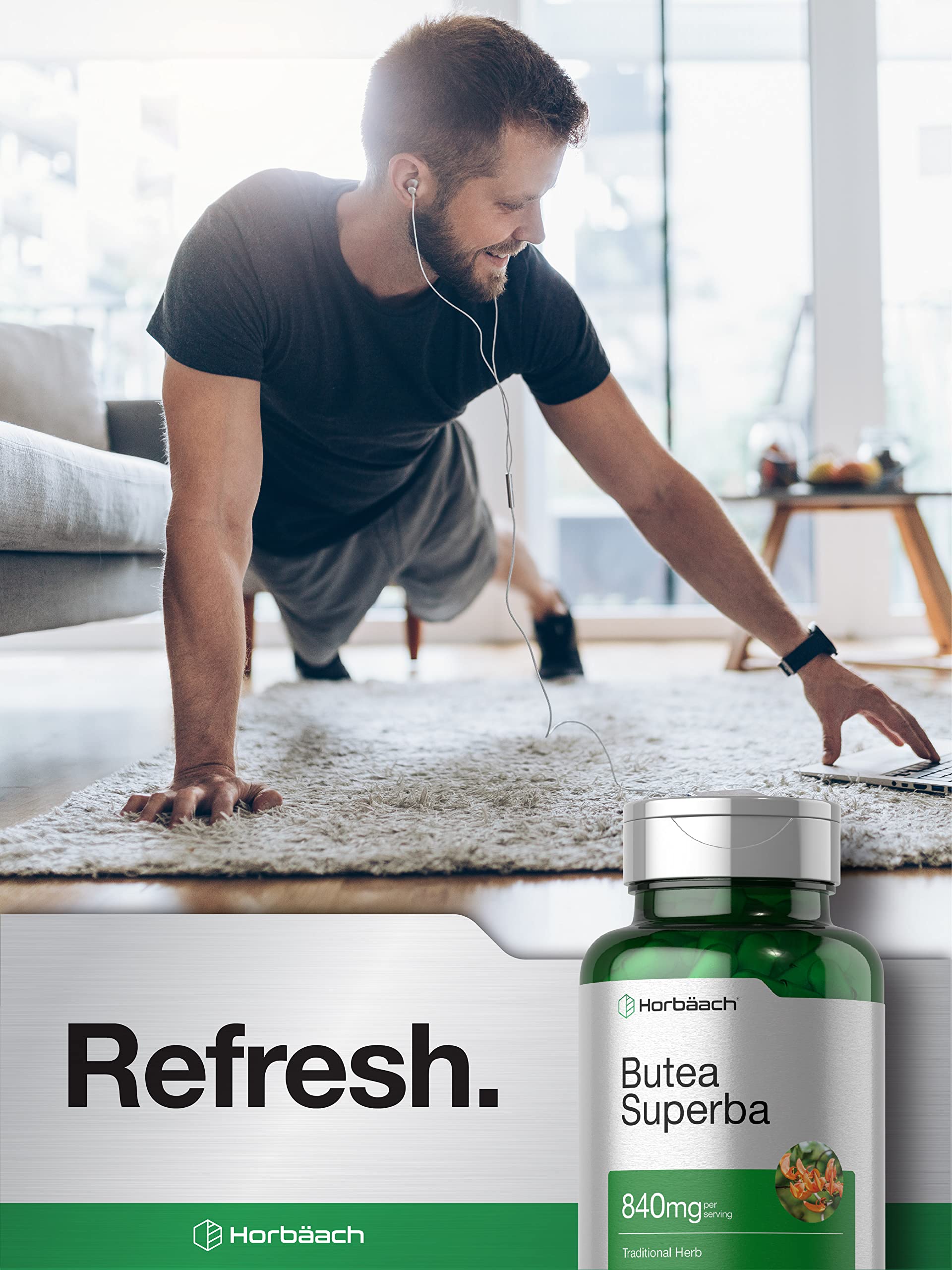 Horbäach Butea Superba Root 840mg | 90 Capsules | Male Performance | Non GMO, Gluten Free Supplement - Image 6