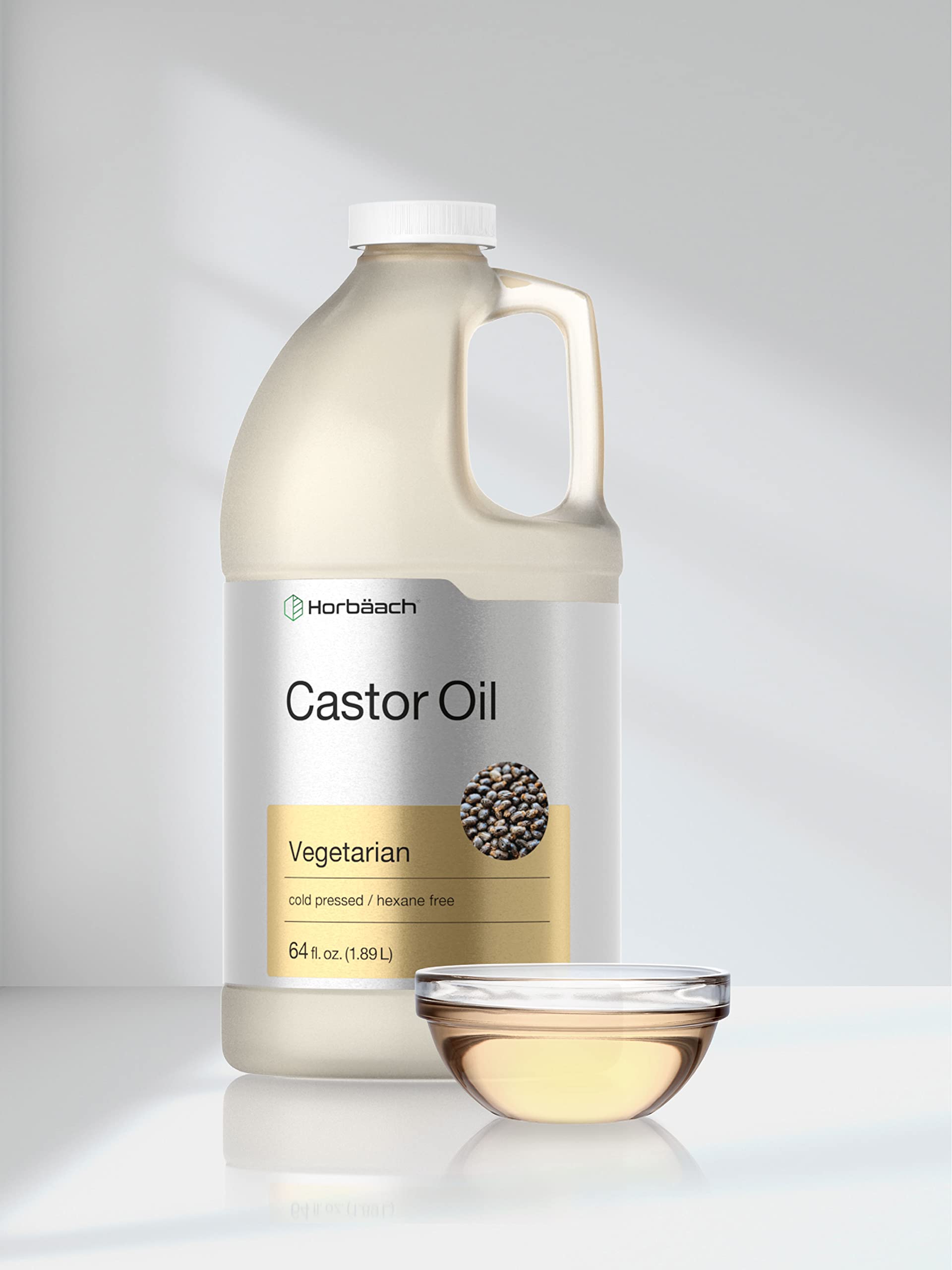 Horbäach Castor Oil 64oz | for Hair, Eyelashes & Eyebrows | Hexane Free & Cold Pressed | Vegetarian, Non-GMO - Image 7