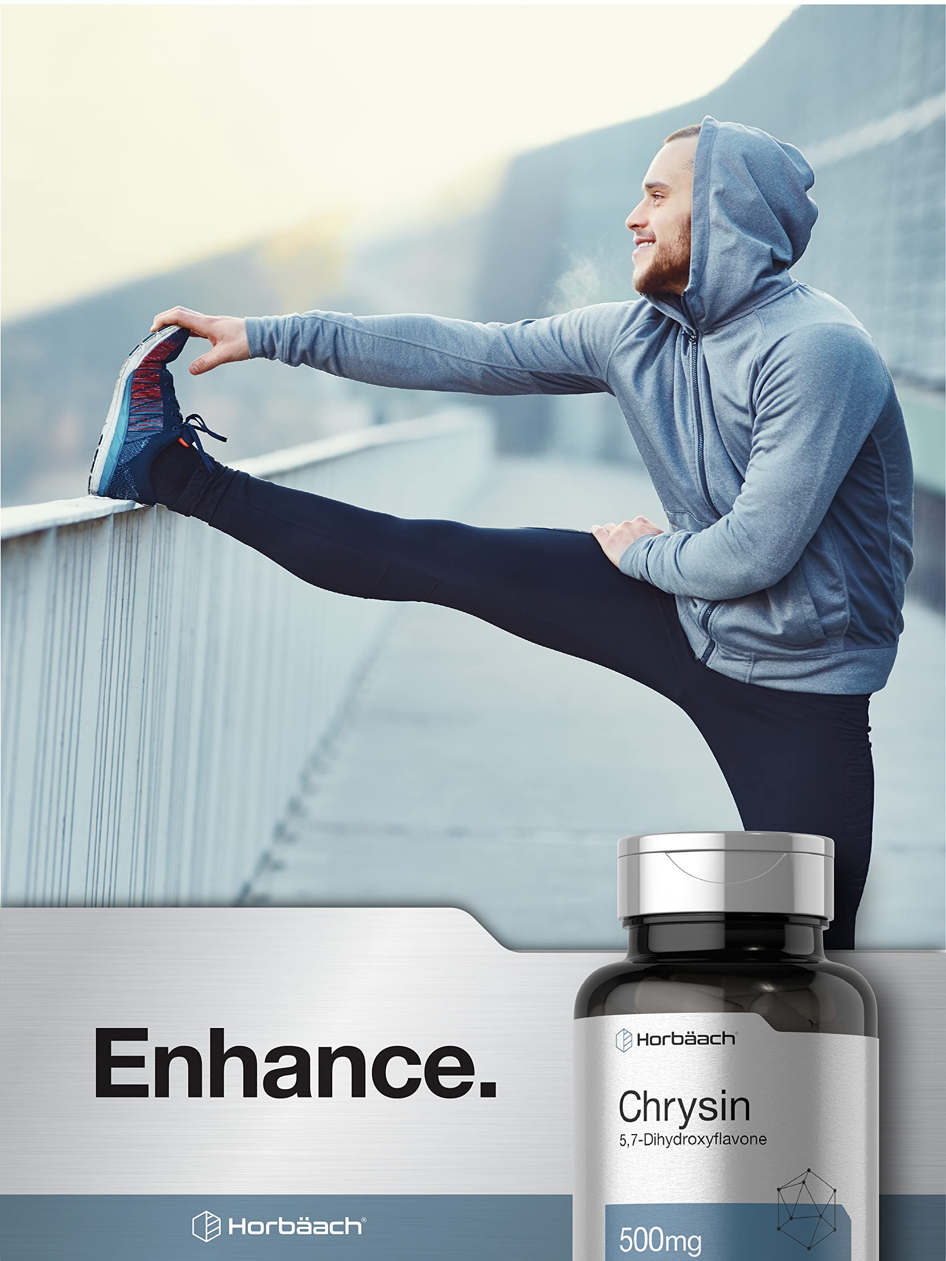 Horbäach Chrysin Supplement | 500mg | 60 Capsules | Passion Flower Extract | Non-GMO, Gluten Free Supplement - Image 6