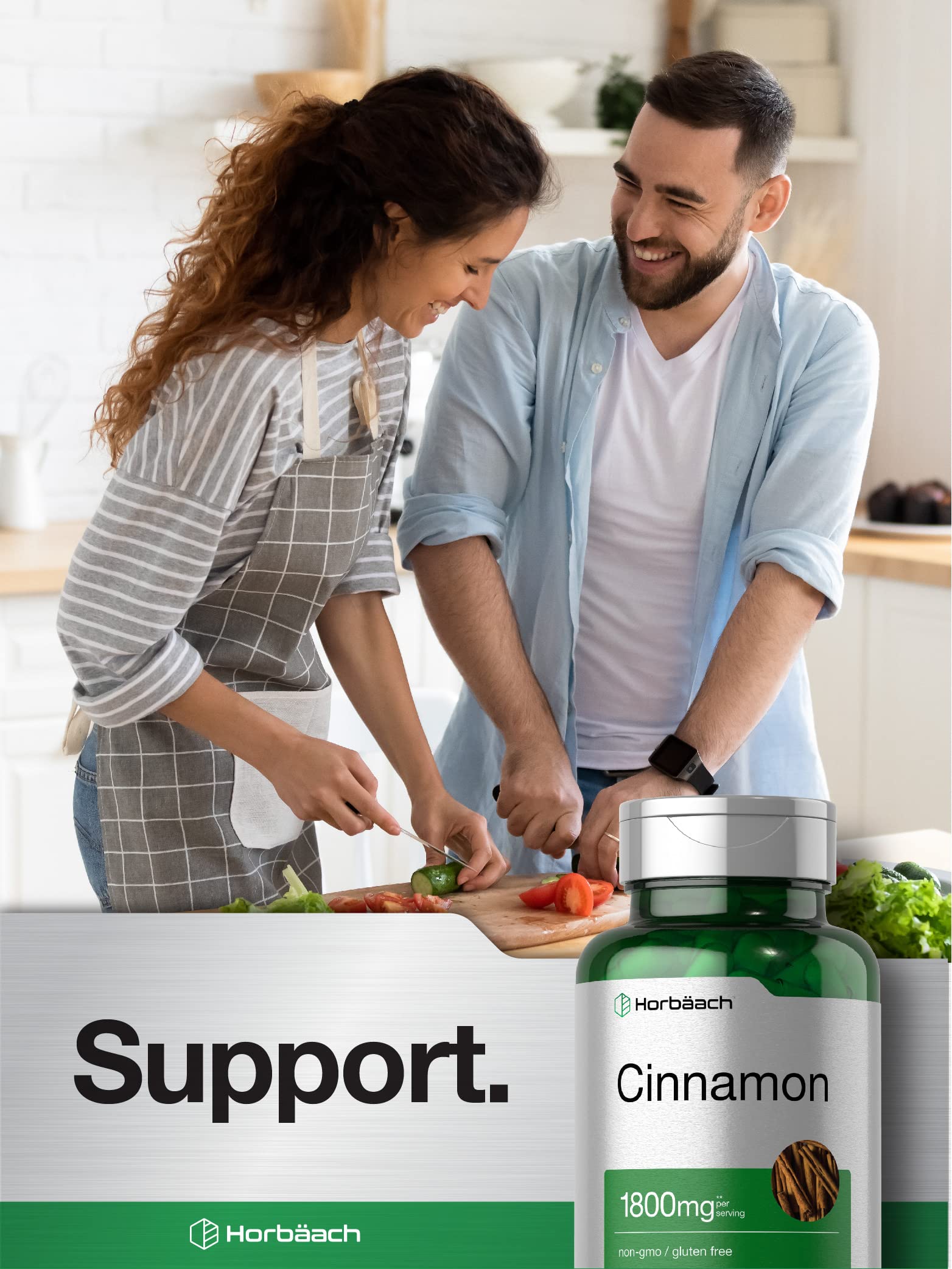 Horbäach Cinnamon Capsules | 150 Count | Ceylon Cinnamon Supplement | Vegetarian, Non-GMO, Gluten Free - Image 6