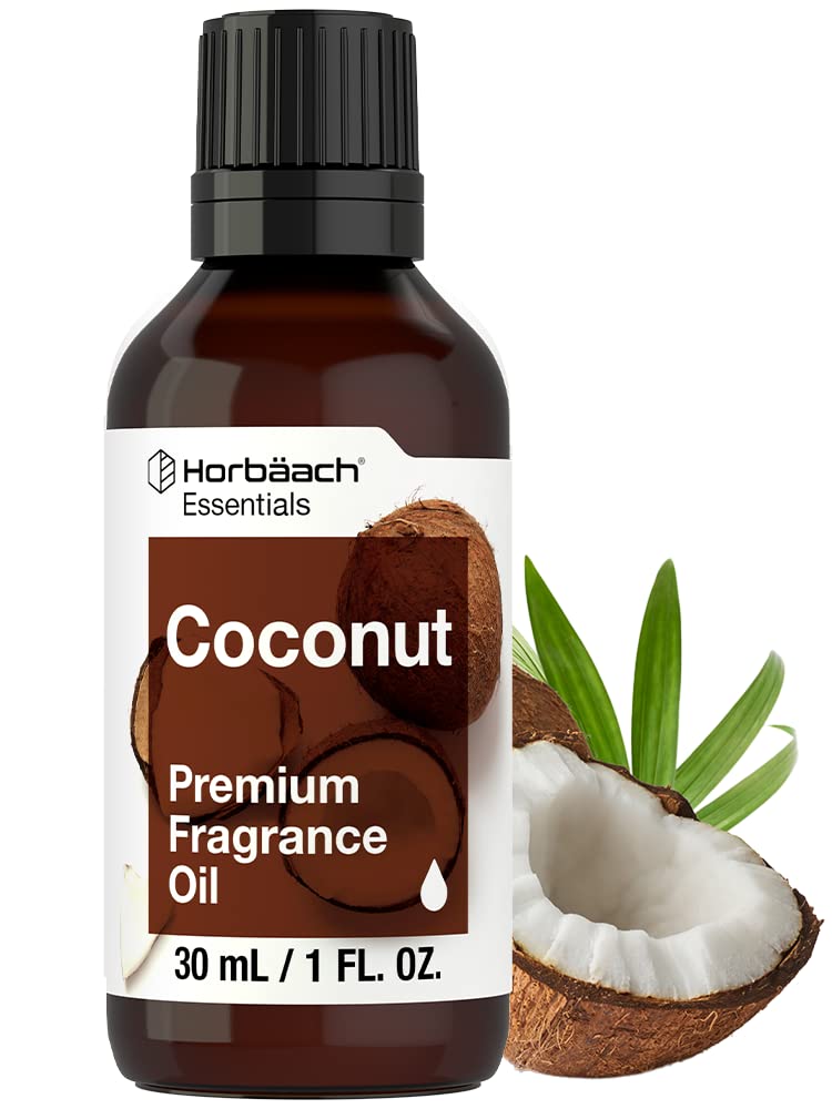 Horbäach Coconut Fragrance Oil | 1 fl oz (30ml) | Premium Grade | for Diffusers, Candle and Soap Making, DIY Projects & More