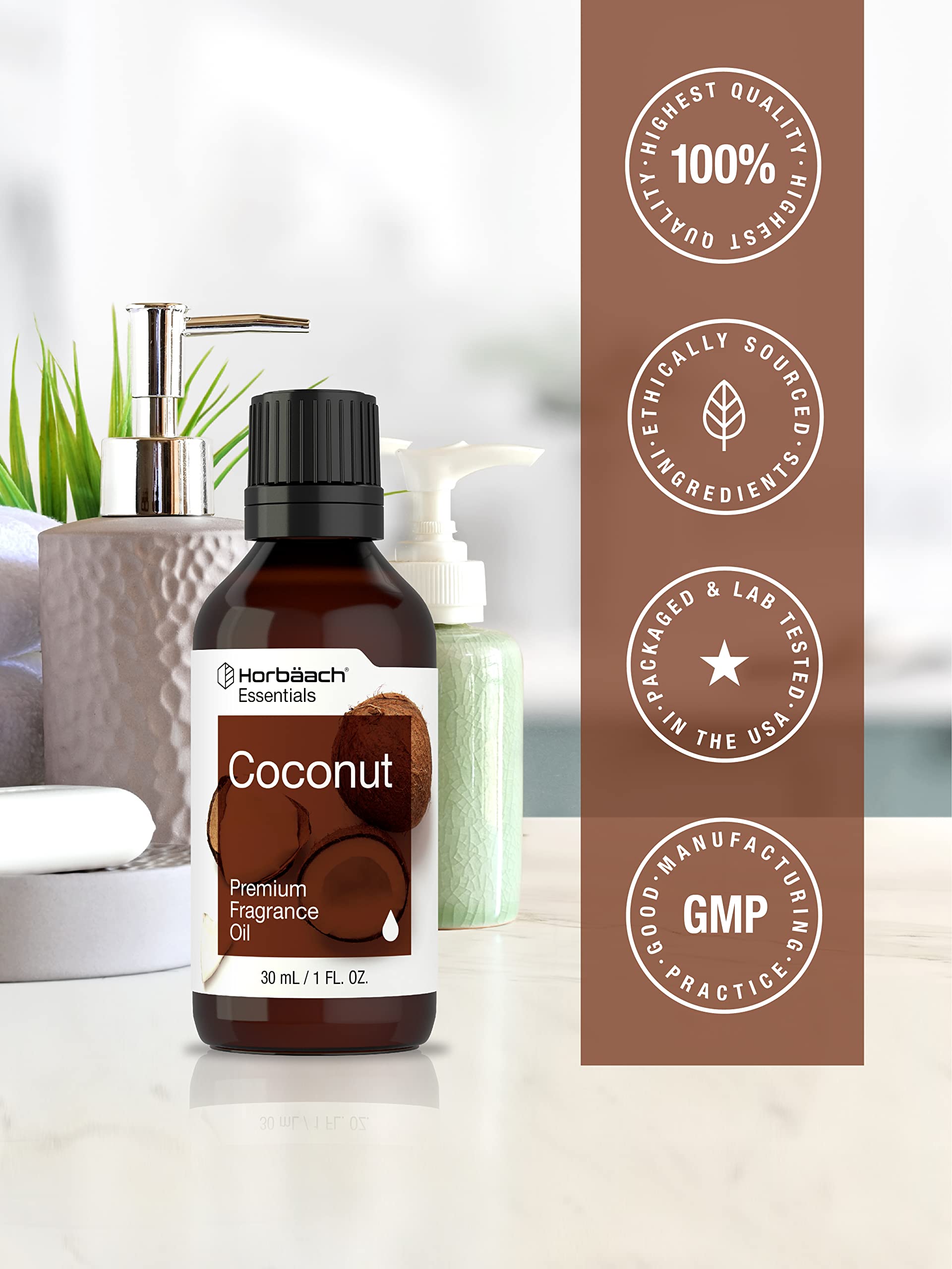 Horbäach Coconut Fragrance Oil | 1 fl oz (30ml) | Premium Grade | for Diffusers, Candle and Soap Making, DIY Projects & More - Image 5