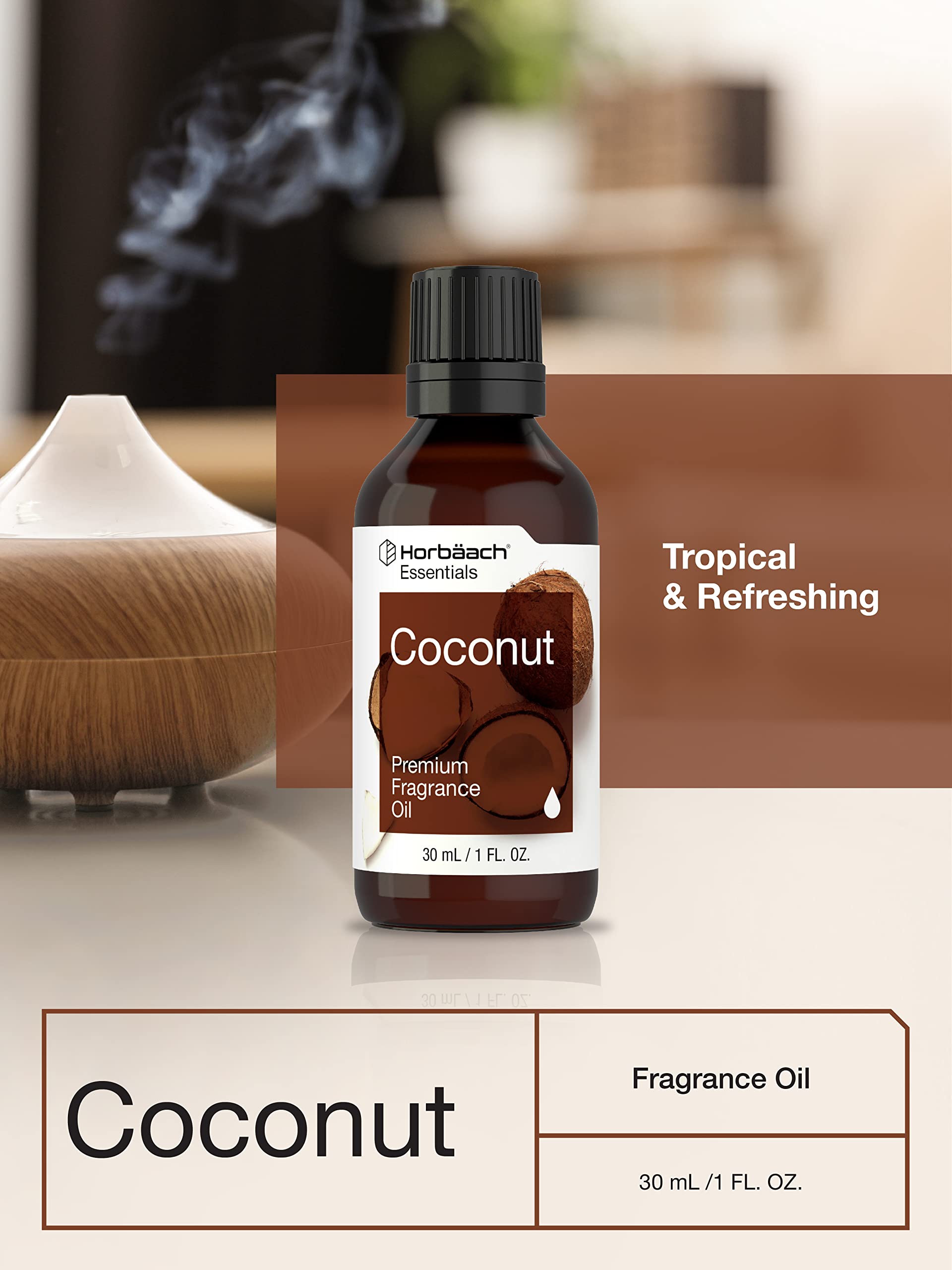 Horbäach Coconut Fragrance Oil | 1 fl oz (30ml) | Premium Grade | for Diffusers, Candle and Soap Making, DIY Projects & More - Image 6