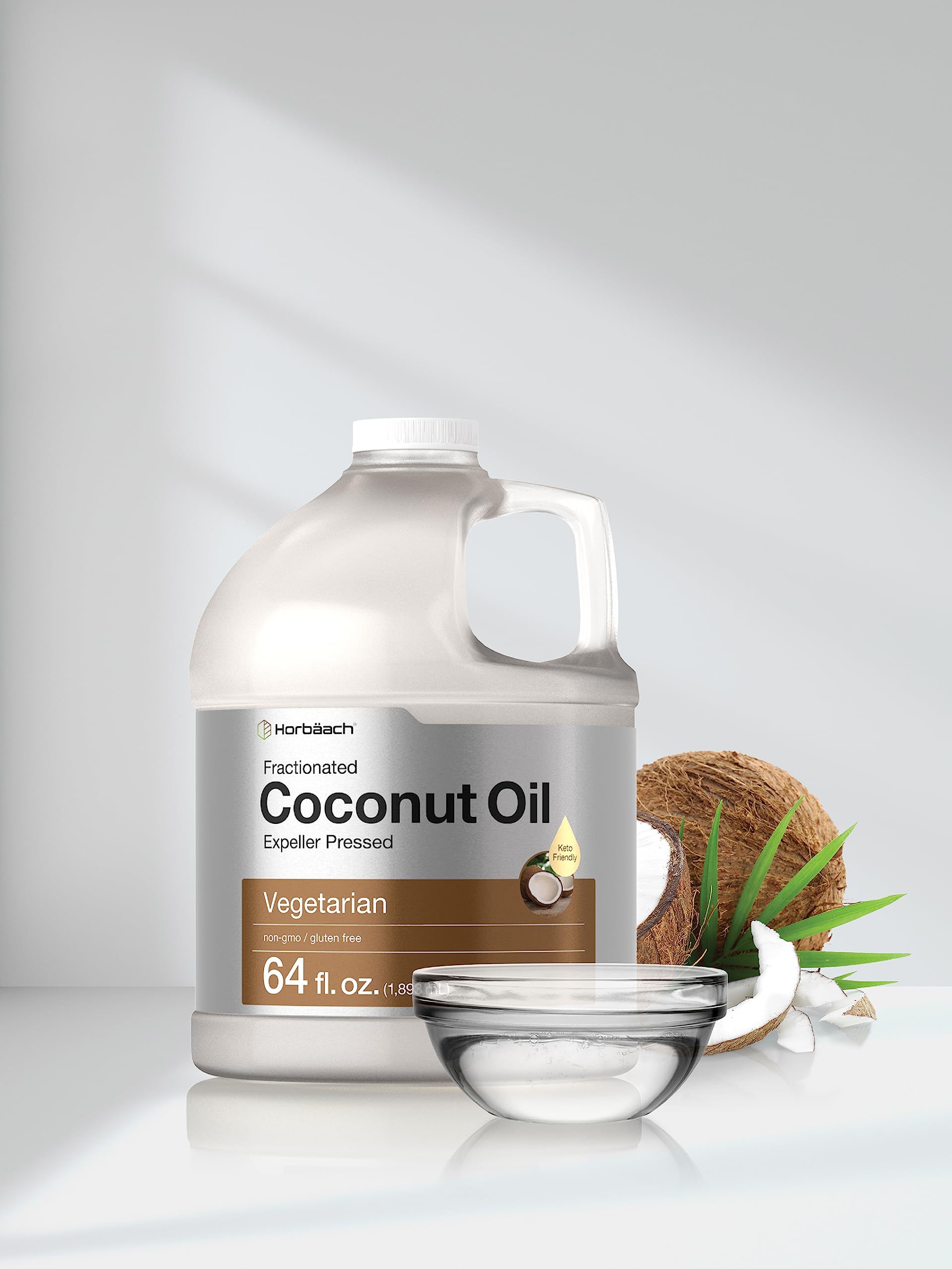 Horbäach Coconut Oil for Cooking | Liquid | 64 oz | Fractionated & Unflavored | Keto Friendly | Vegetarian, Non-GMO & Gluten Free - Image 7
