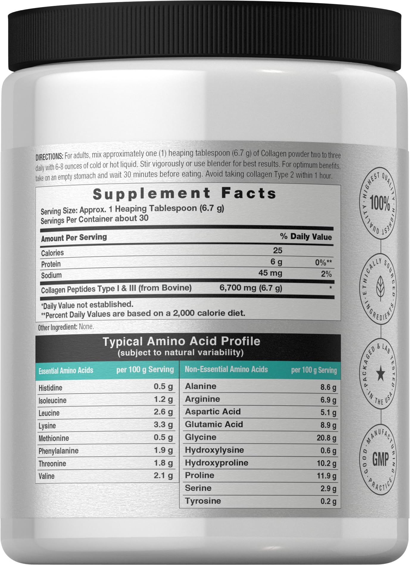 Horbäach Collagen Peptides Powder 7oz | Type I and III | Unflavored Multi Collagen Protein and Amino Acids | Gluten Free, Keto & Paleo Friendly - Image 2