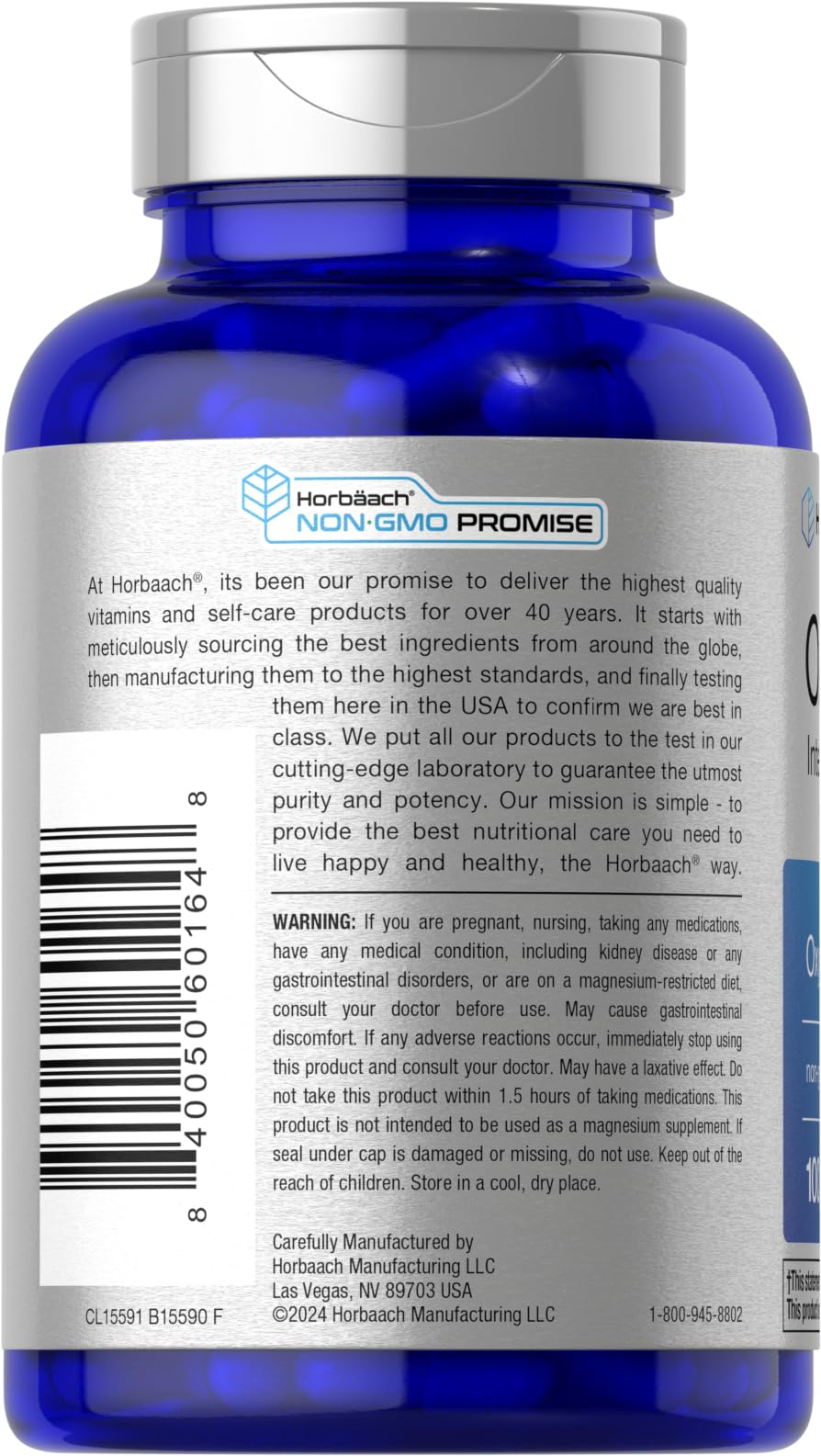Horbäach Colon Cleanse | 100 Capsules | for Men and Women | Non-GMO & Gluten Free Colon Cleanser Pills for Adults | with Ozonated Magnesium - Image 3