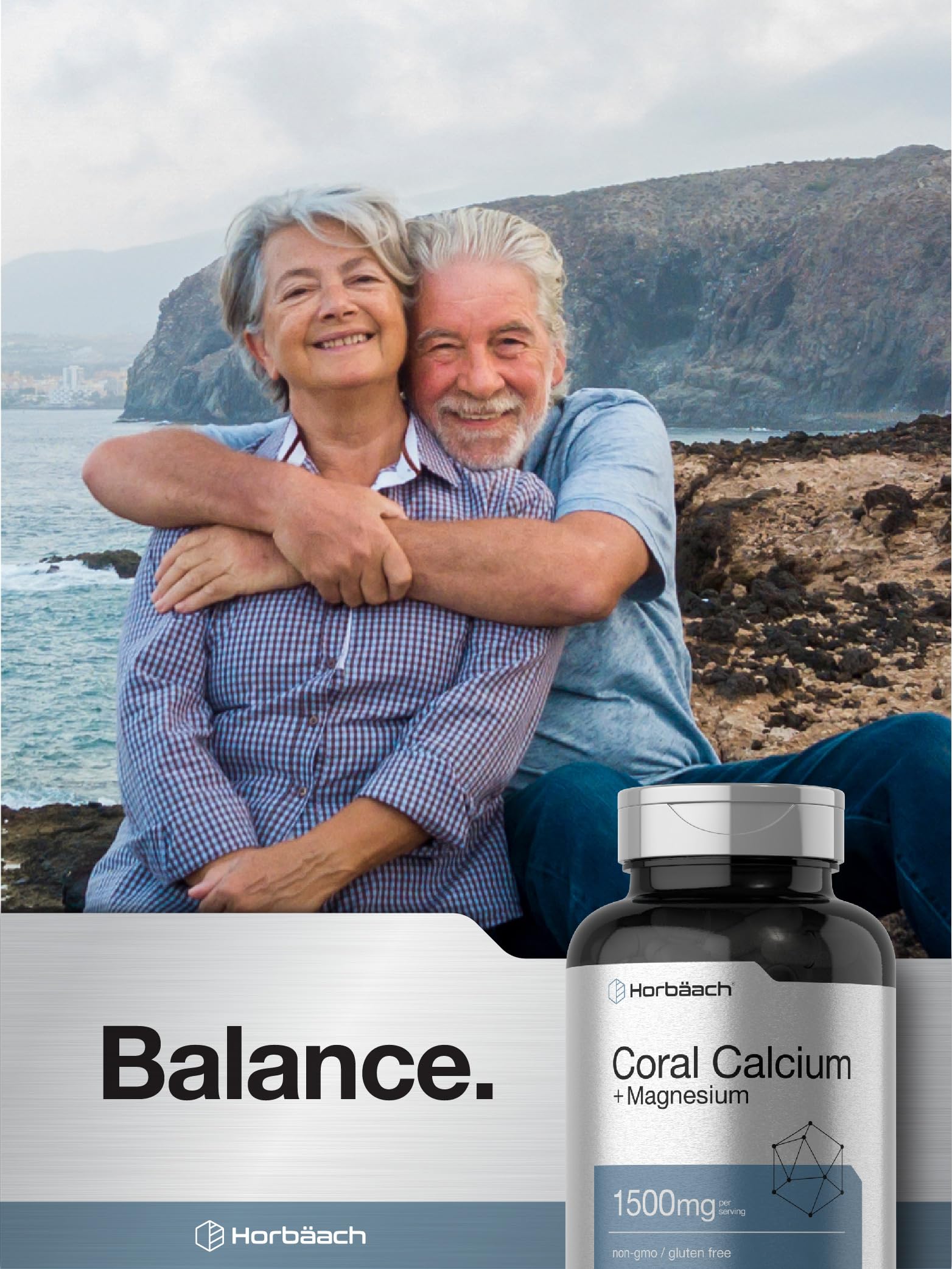 Horbäach Coral Calcium 1500mg Capsules | 150 Count | Plus Magnesium | Non-GMO & Gluten Free Supplement - Image 7