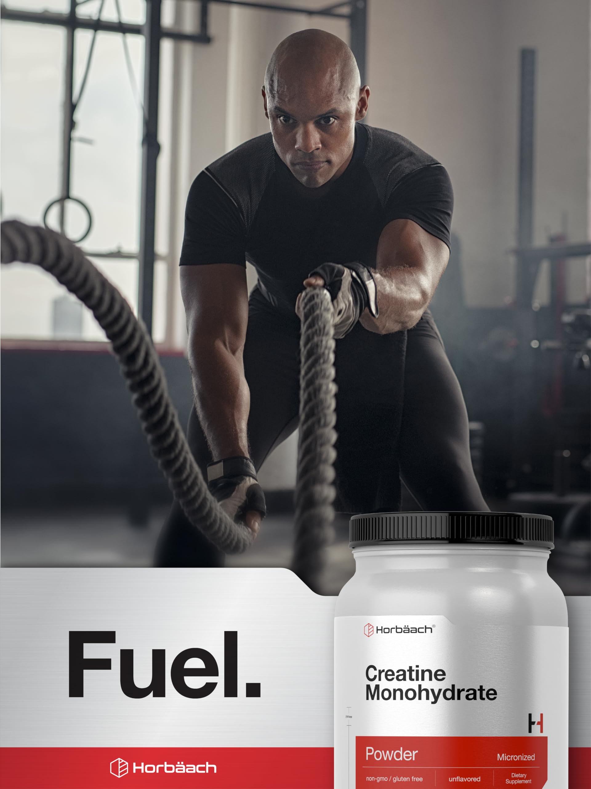 Horbäach Creatine Monohydrate Powder | 2.2lbs (35.2 oz) | Micronized and Unflavored | Vegetarian, Non-GMO, and Gluten Free Supplement - Image 6