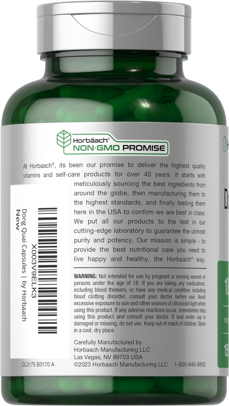 Horbäach Dong Quai Capsules | 150 Count | Non-GMO and Gluten Free Supplement | Traditional Herb - Image 3