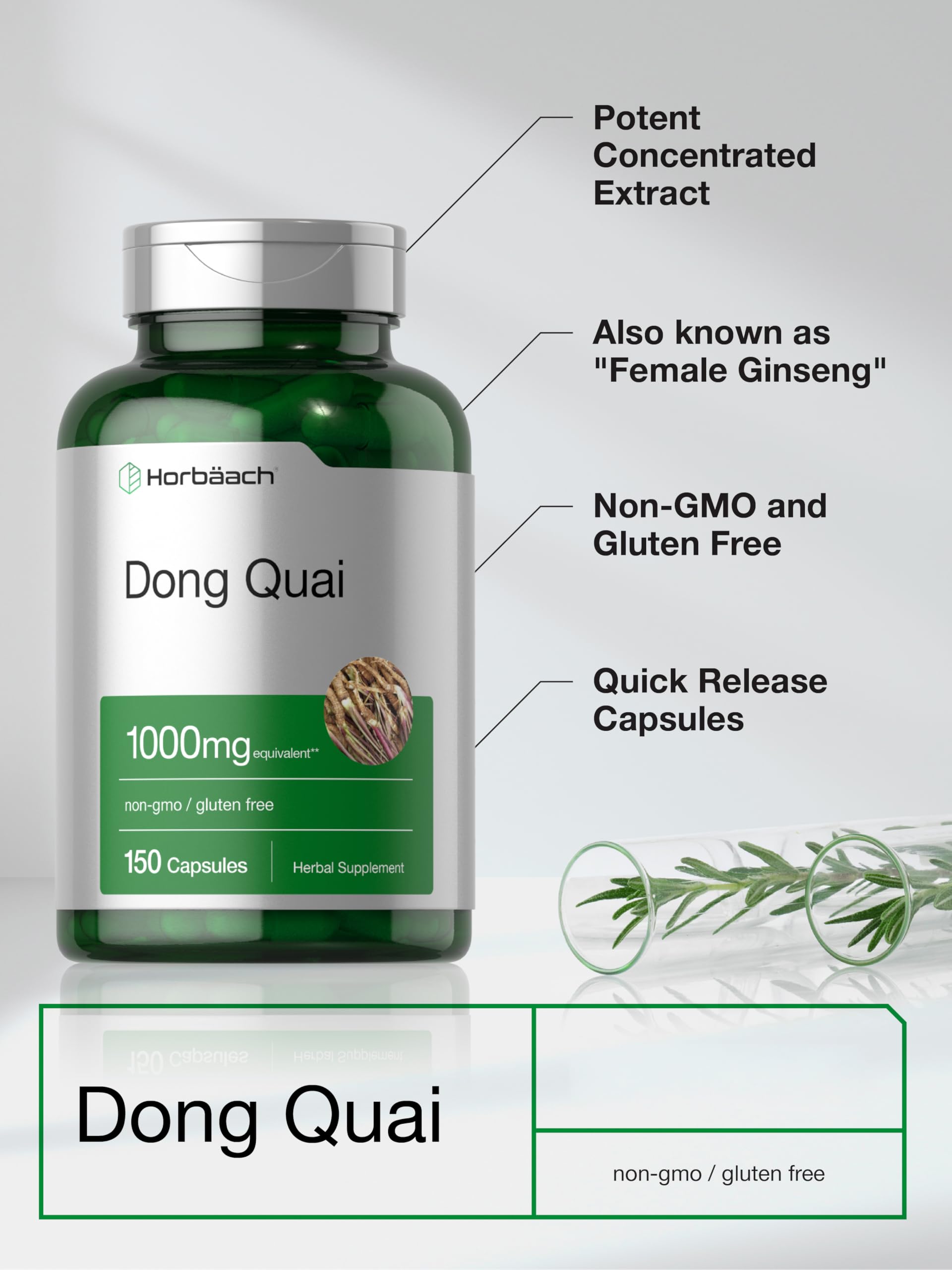 Horbäach Dong Quai Capsules | 150 Count | Non-GMO and Gluten Free Supplement | Traditional Herb - Image 4