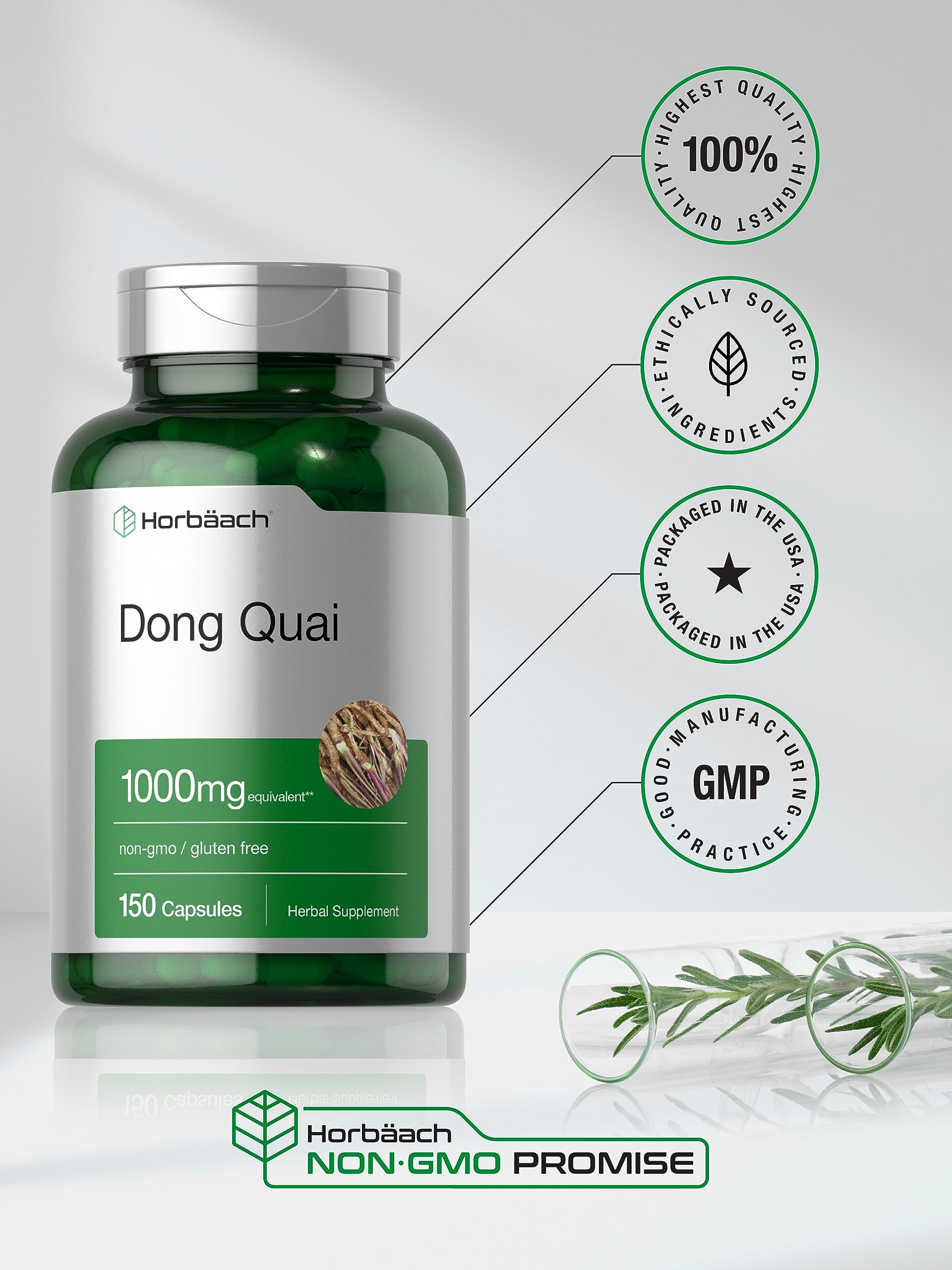 Horbäach Dong Quai Capsules | 150 Count | Non-GMO and Gluten Free Supplement | Traditional Herb - Image 6