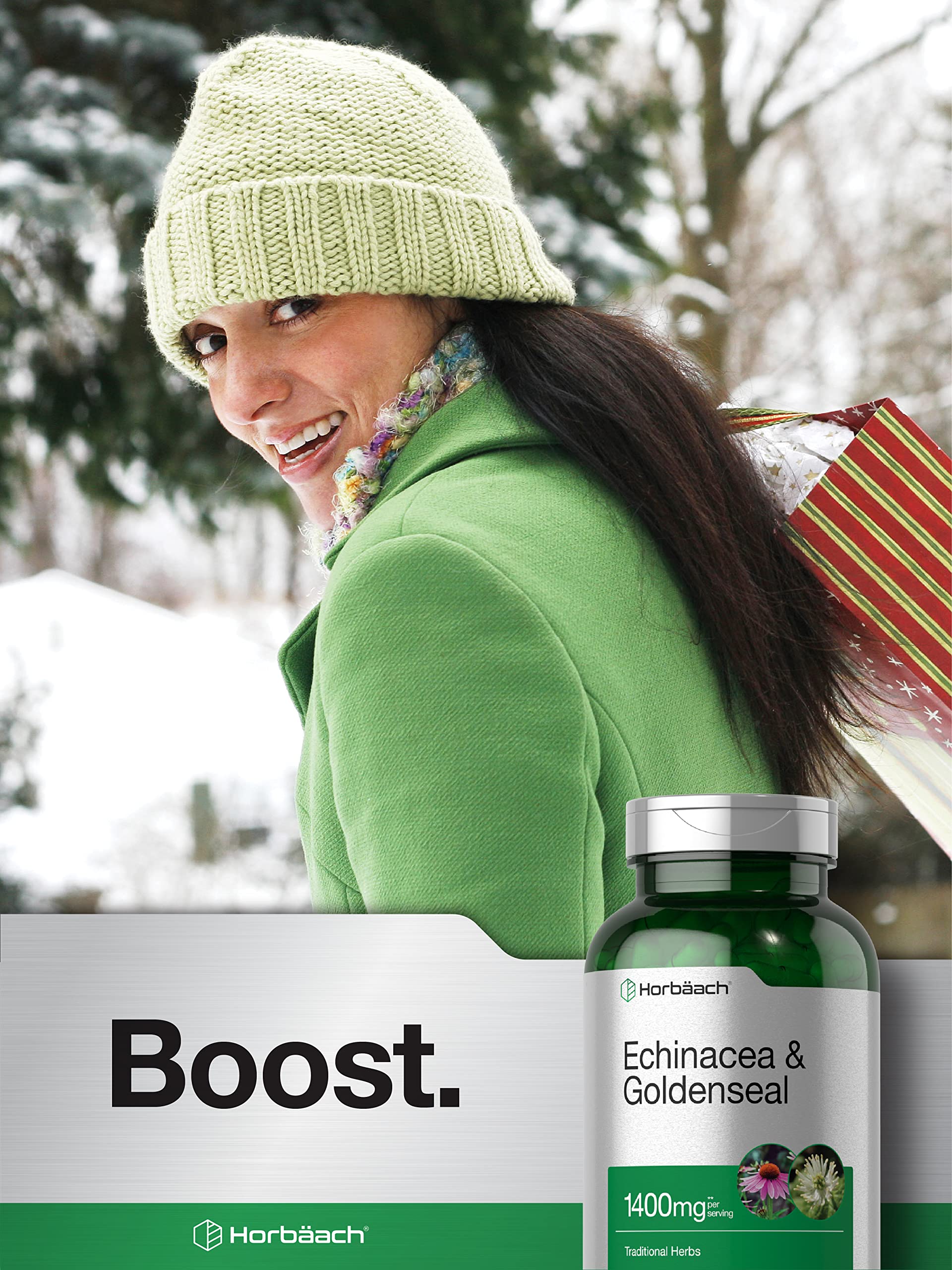 Horbäach Echinacea Goldenseal Capsules | 300 Count | Vegetarian, Non-GMO, Gluten Free Extract Supplement - Image 6