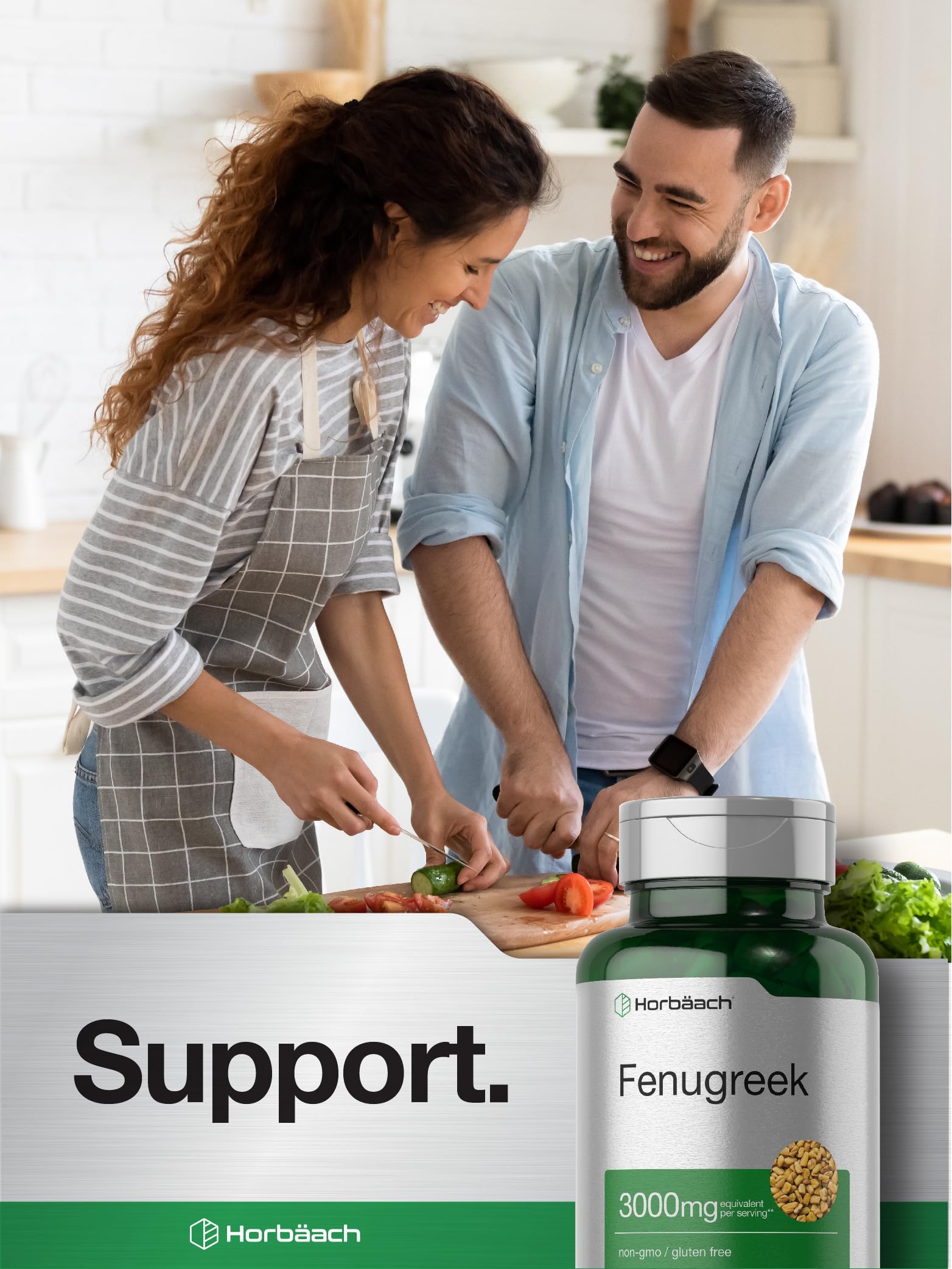 Horbäach Fenugreek Capsules | 150 Count | Non-GMO & Gluten Free Extract | Fenugreek Seeds - Image 6