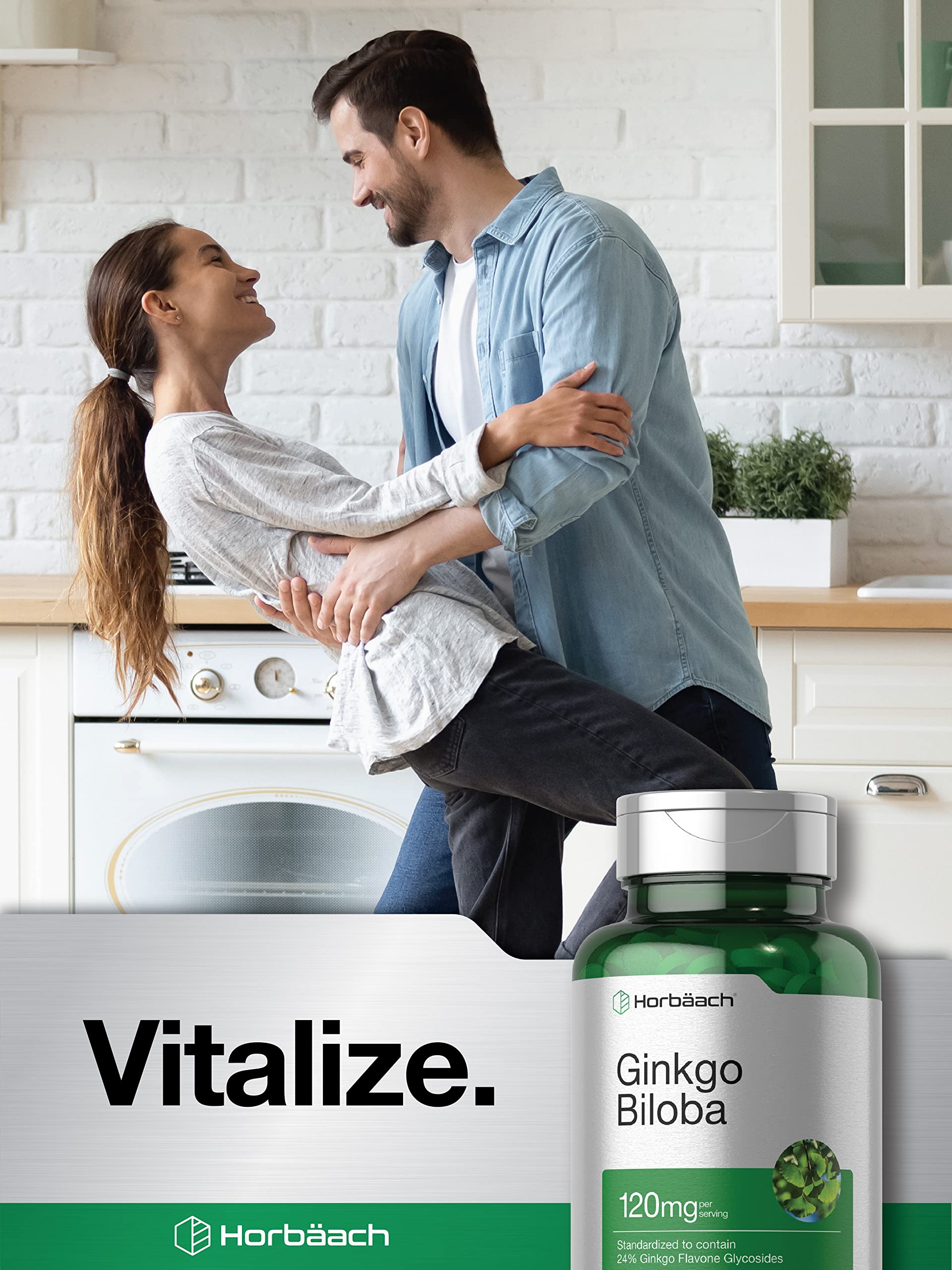 Horbäach Ginkgo Biloba Supplement | 120mg | 240 Tablets | Standardized Herbal Extract | Flavone Glycosides | Vegetarian, Non-GMO, and Gluten Free - Image 6