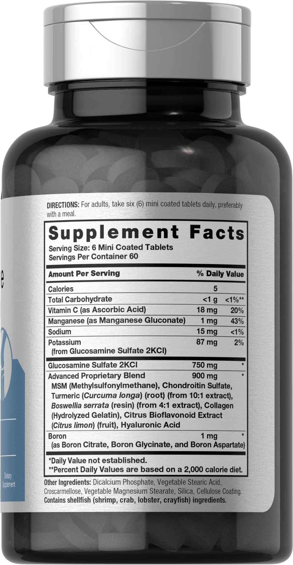 Horbäach Glucosamine Chondroitin MSM Turmeric | 360 Mini Coated Tablets | Advanced Glucosamine Formula | Non-GMO and Gluten Free Supplement - Image 2