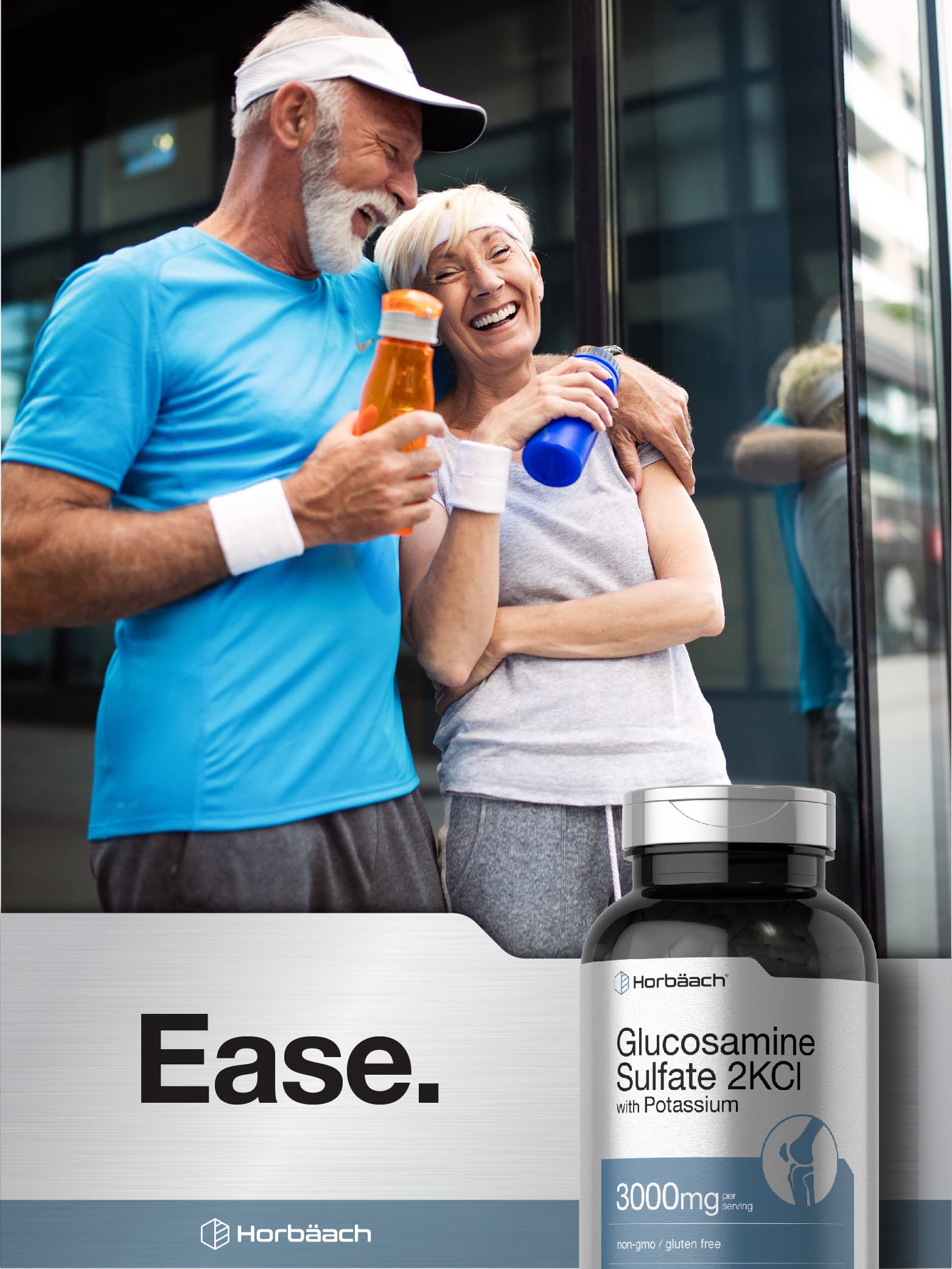 Horbäach Glucosamine Sulfate 2KCI with Potassium | 3000mg | 240 Capsules | Non-GMO and Gluten Free Supplement - Image 6