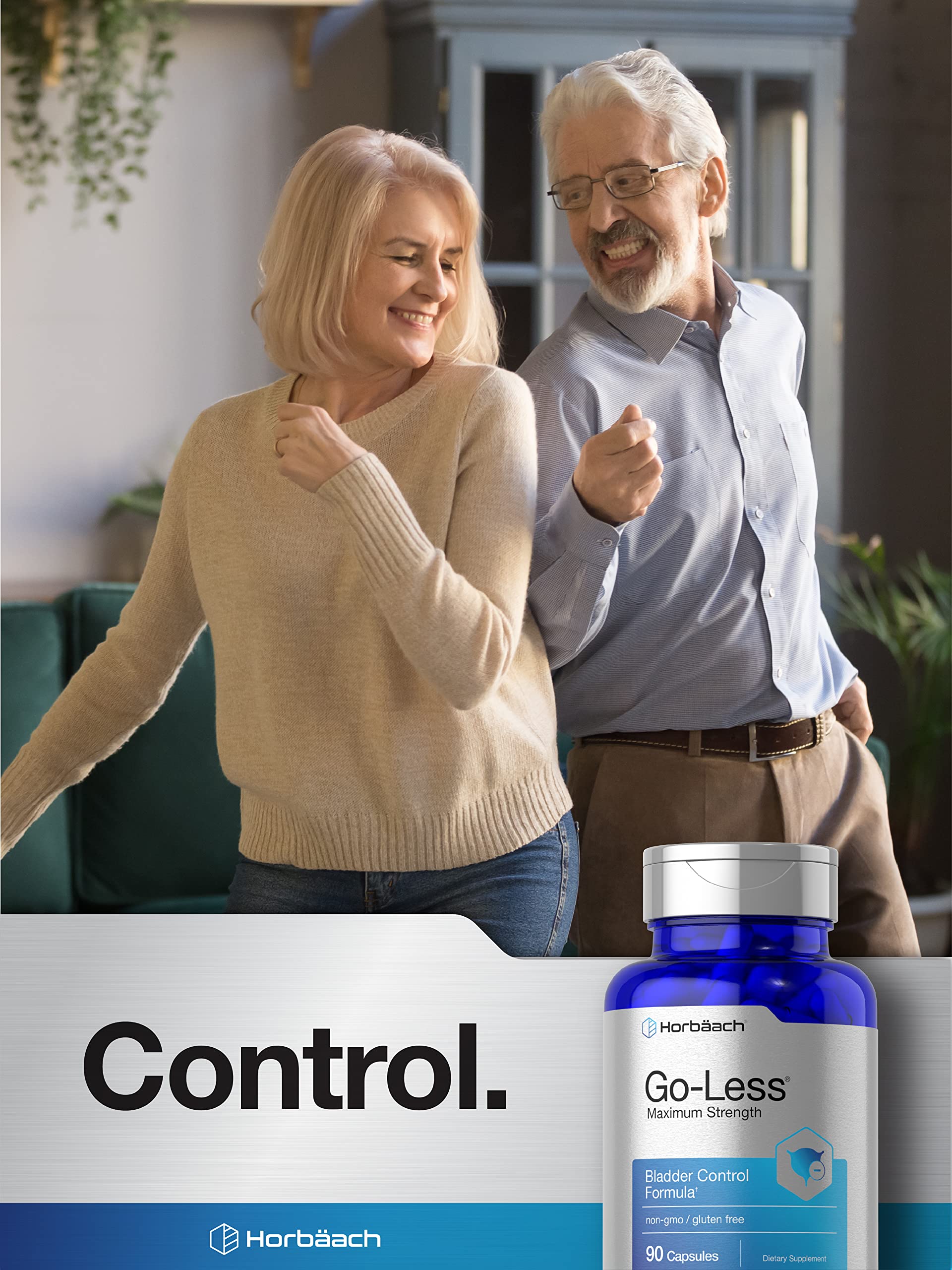 Horbäach Go Less Bladder Control Supplement | 90 Capsules | Maximum Strength Pills for Women and Men | Non-GMO & Gluten Free Formula - Image 6