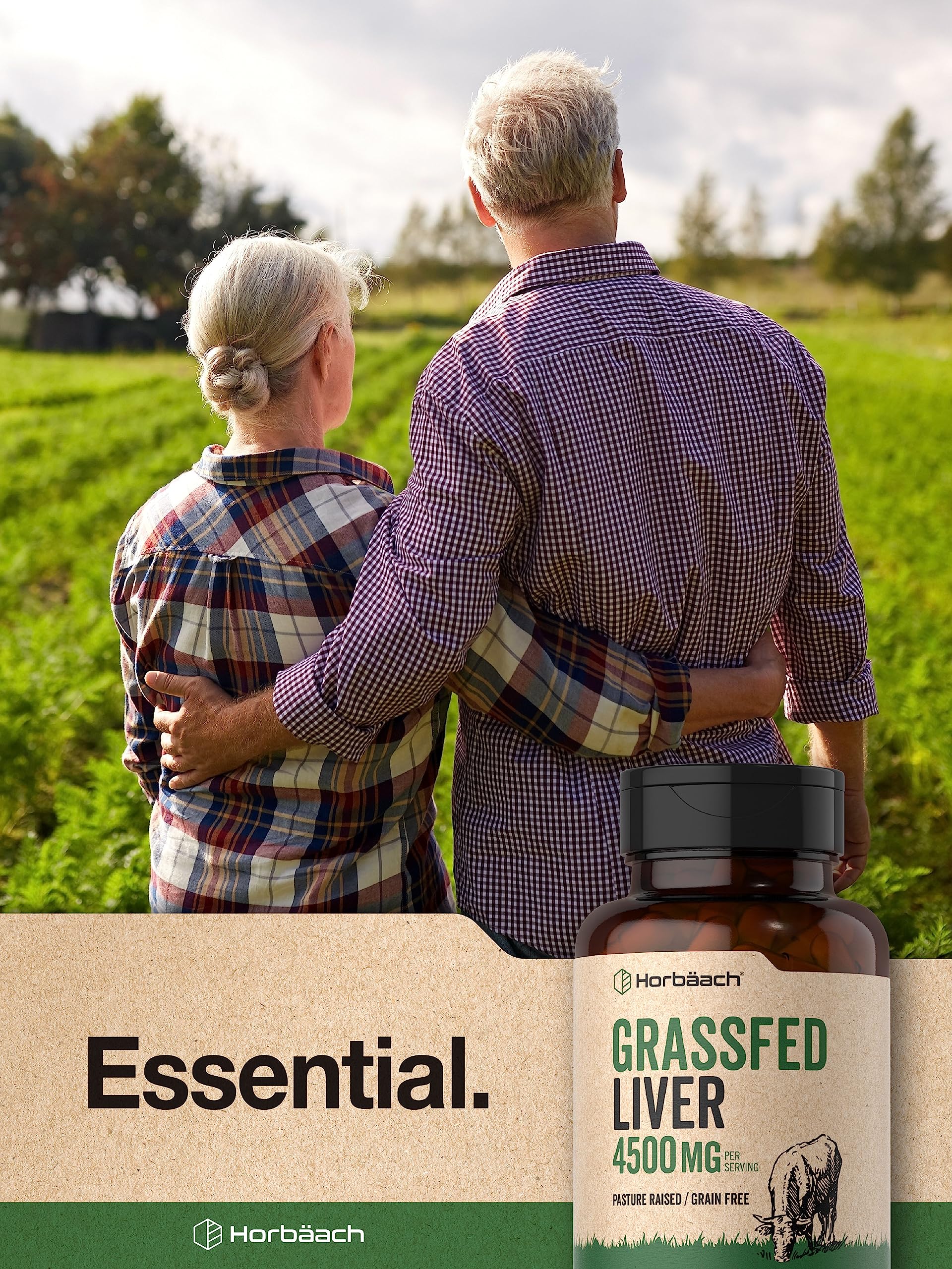 Horbäach Grass Fed Beef Liver | 4500mg | 90 Capsules | Desiccated, Pasture Raised, Grain Free, Non-GMO Supplement - Image 6