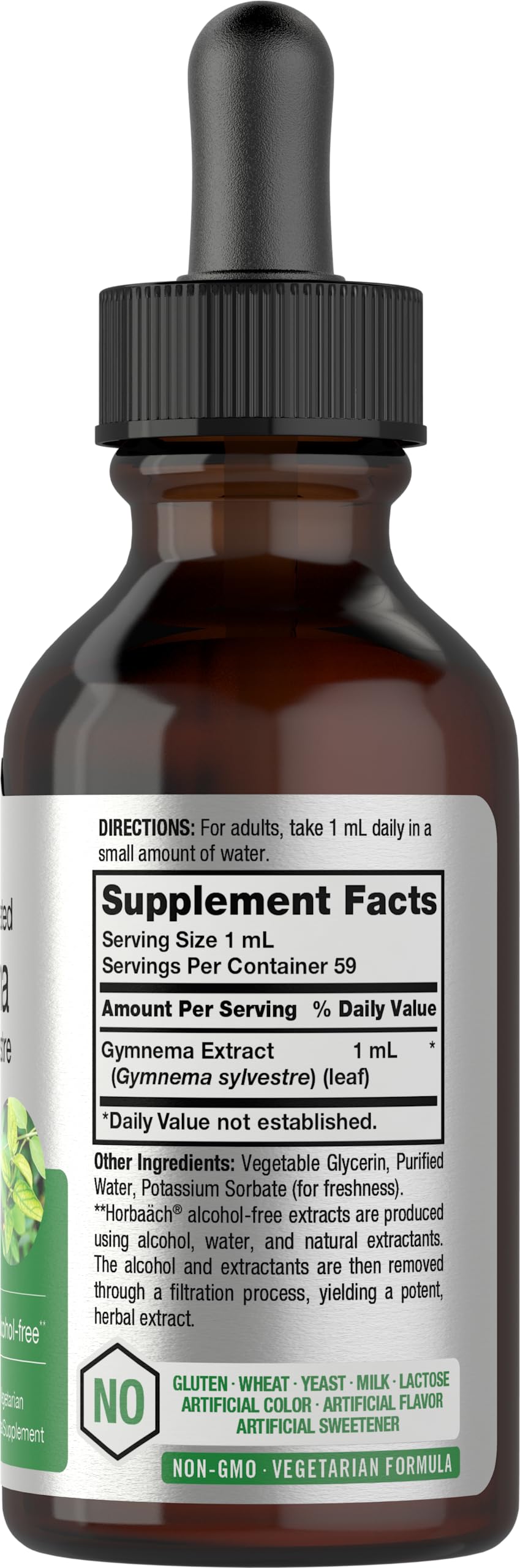 Horbäach Gymnema Sylvestre Liquid Extract | 2 fl oz | Alcohol Free Drops | Super Concentrated Supplement Tincture | Vegetarian, Non-GMO, Gluten Free - Image 2