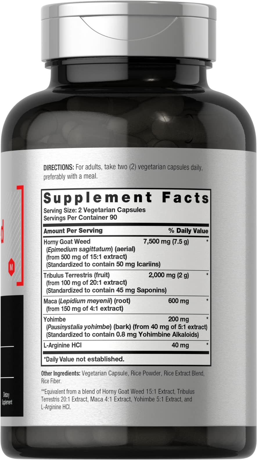 Horbäach Horny Goat Weed Complex | 180 Capsules | Vegetarian, Non-GMO, and Gluten Free Formula with Tribulus, Maca, Yohimbe, and L-Arginine - Image 2