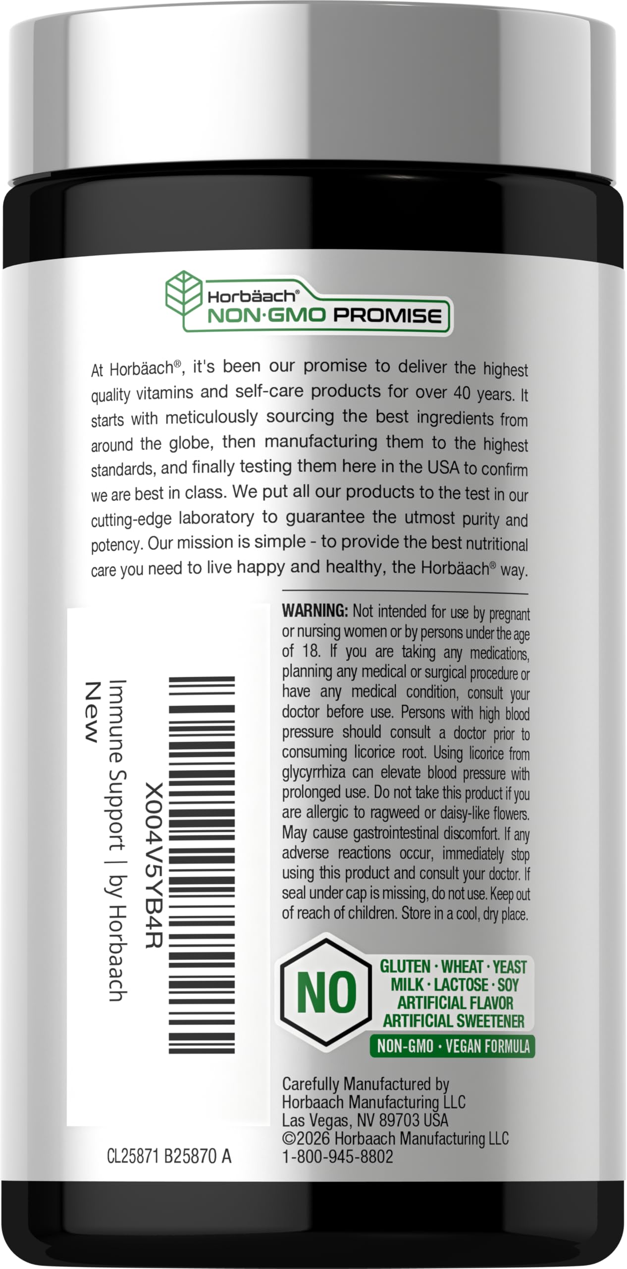 Horbäach Immune Support Supplement | 60 Coated Caplets | with Vitamin C, Zinc & Elderberry | Triple Action | Adaptive Immunity Matrix | Vegan, Non-GMO, Gluten Free - Image 3