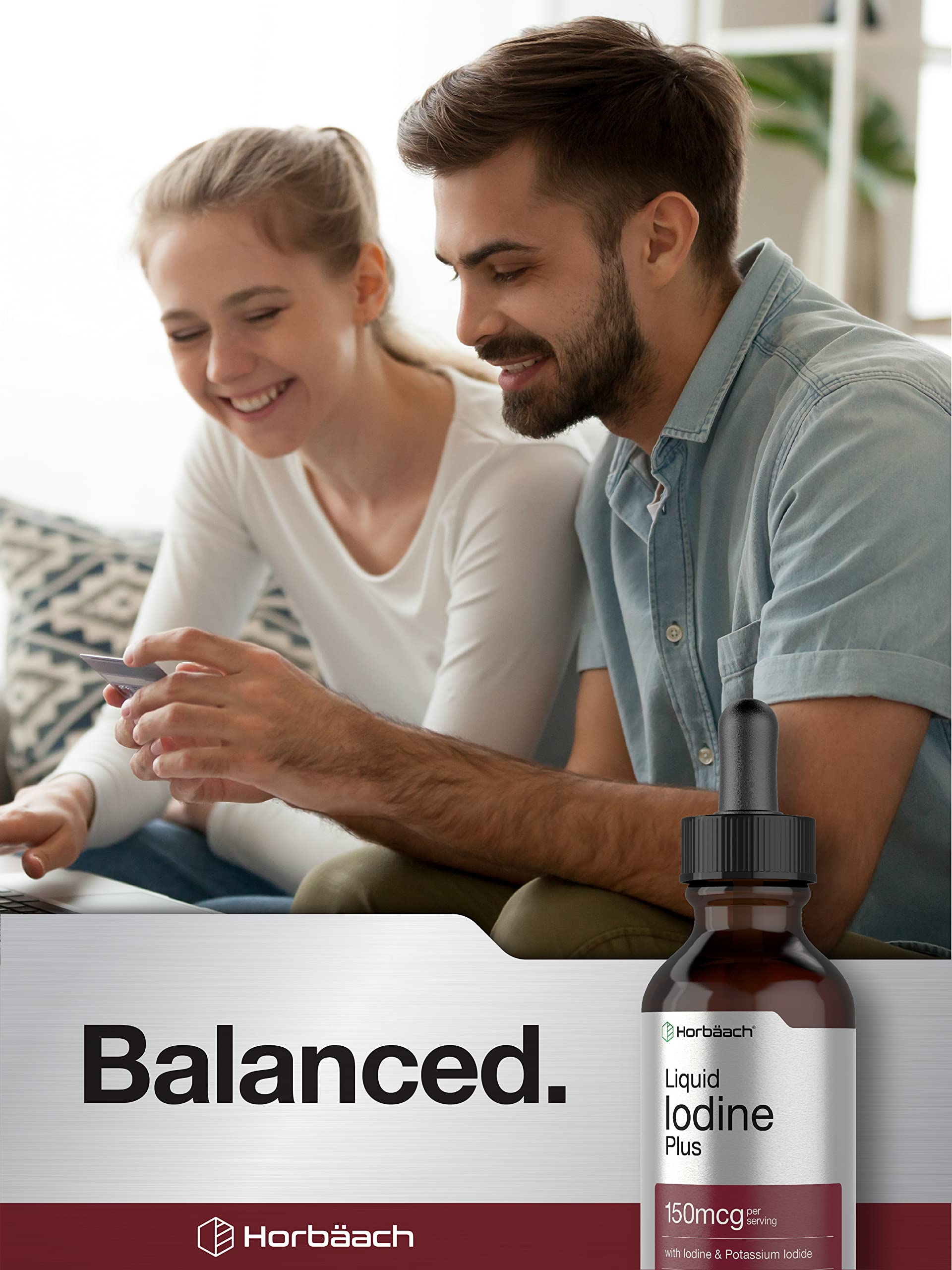 Horbäach Iodine Liquid Supplement Drops | 2 fl oz | 150 mcg | Potassium Iodide Tincture | Vegetarian, Non-GMO, Gluten Free Formula - Image 6
