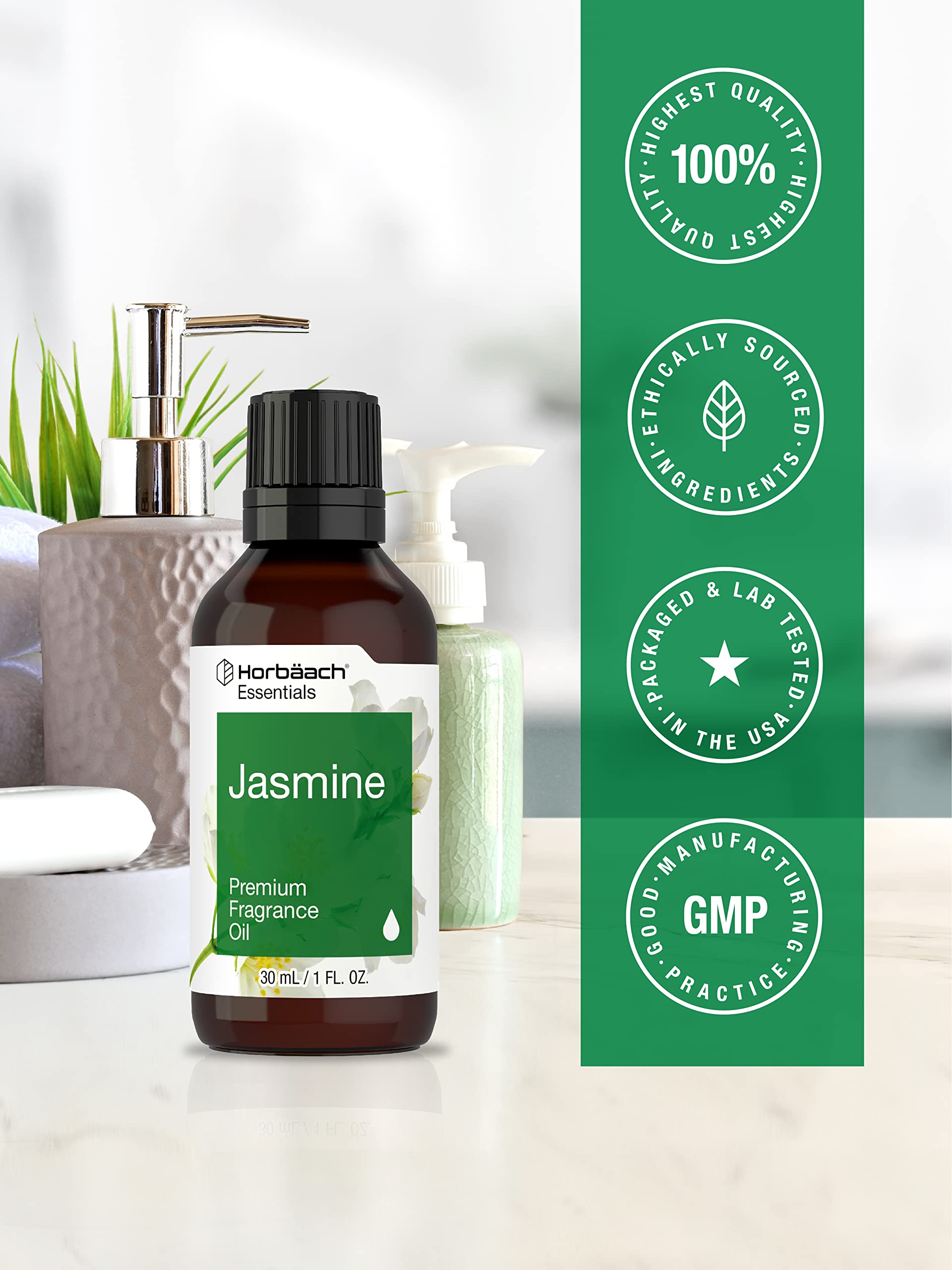 Horbäach Jasmine Fragrance Oil | 1 fl oz (30ml) | Premium Grade | for Diffusers, Candle and Soap Making, Aroma Spray, DIY Projects & More - Image 5