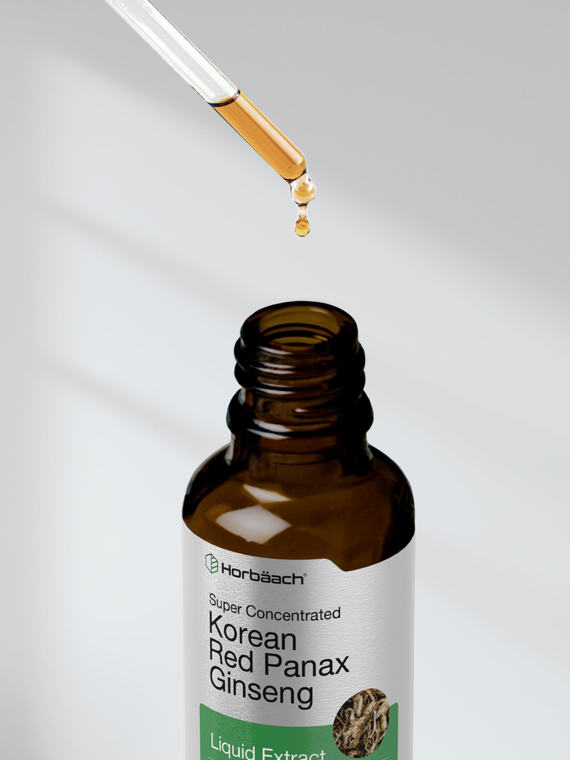 Horbäach Korean Red Ginseng | 2 fl oz Liquid Extract | Panax Ginseng | Vegetarian, Non-GMO, Gluten Free Supplement - Image 8