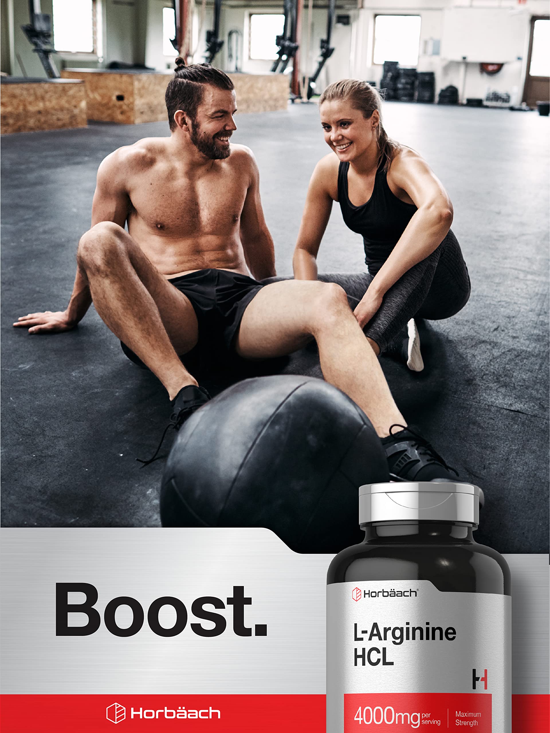 Horbäach L-Arginine 4000mg| 120 Caplets | for Men and Women | Maximum Strength Nitric Oxide Precursor | Vegetarian, Non-GMO, Gluten Free Supplement - Image 6