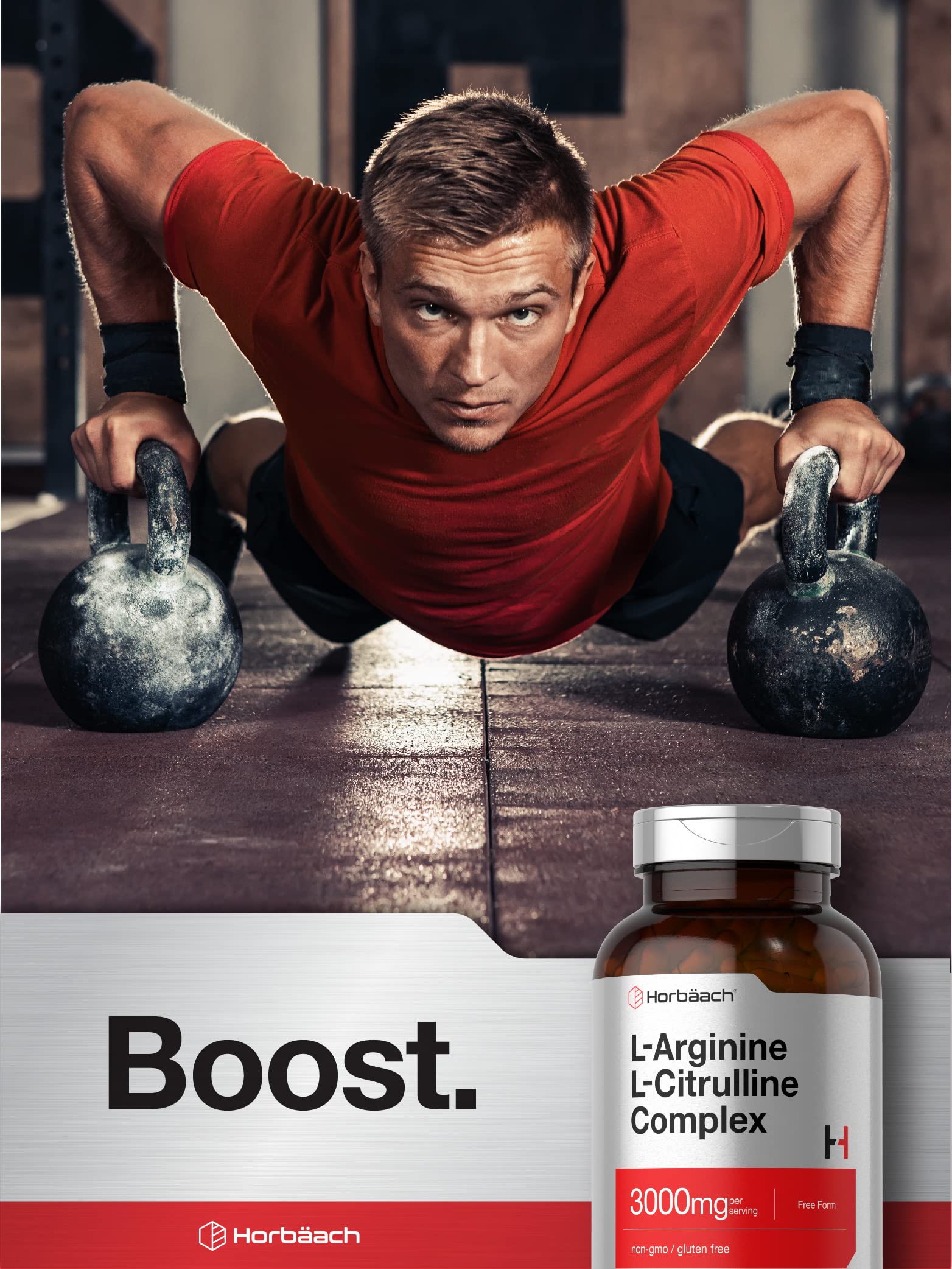 Horbäach L-Arginine L-Citrulline Complex | 3000mg | 250 Capsules | Non-GMO, Gluten Free Supplement - Image 6