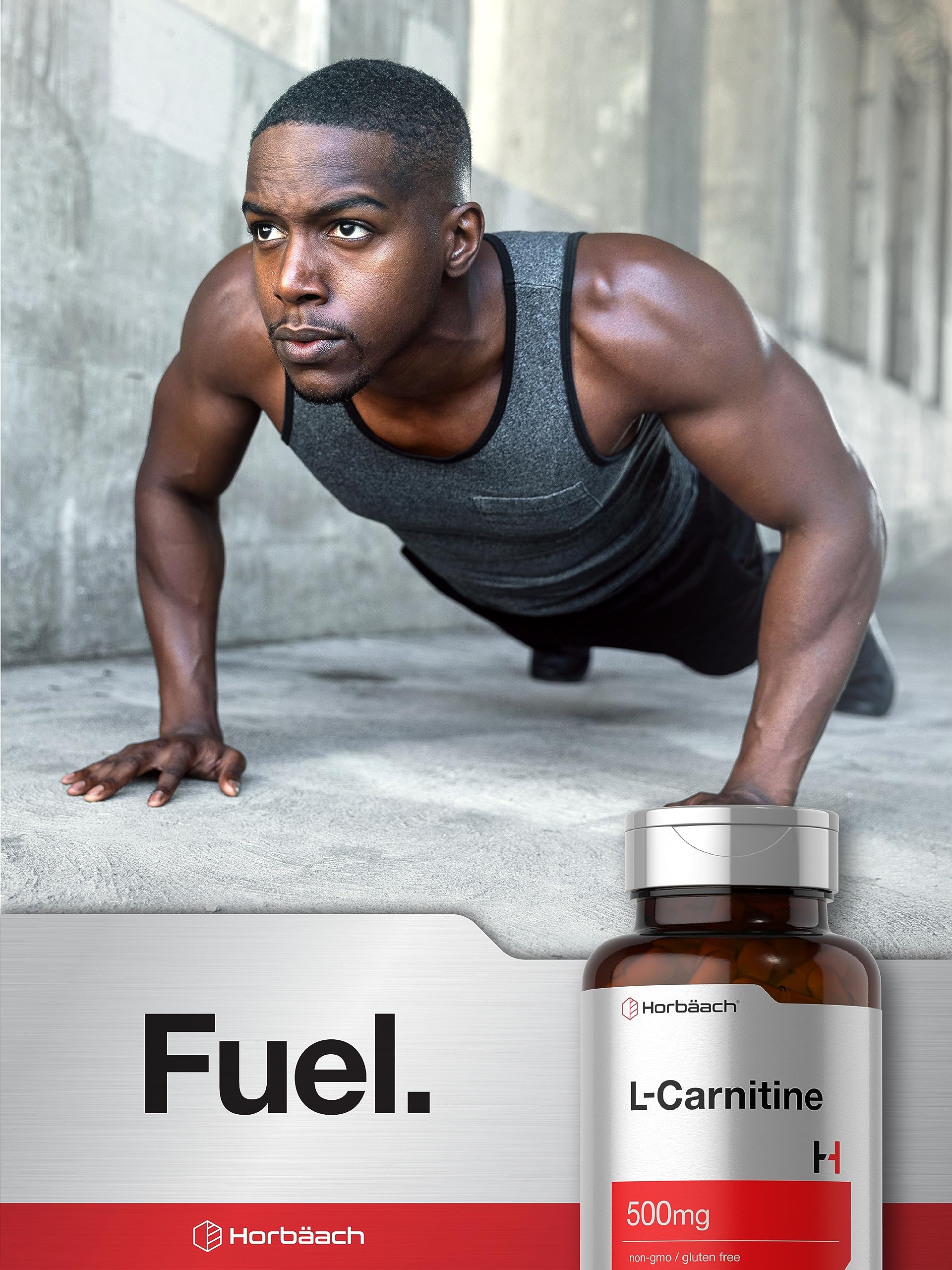Horbäach L Carnitine Supplement 500mg | 60 Capsules | as L-Carnitine L-Tartrate | Non-GMO and Gluten Free - Image 6
