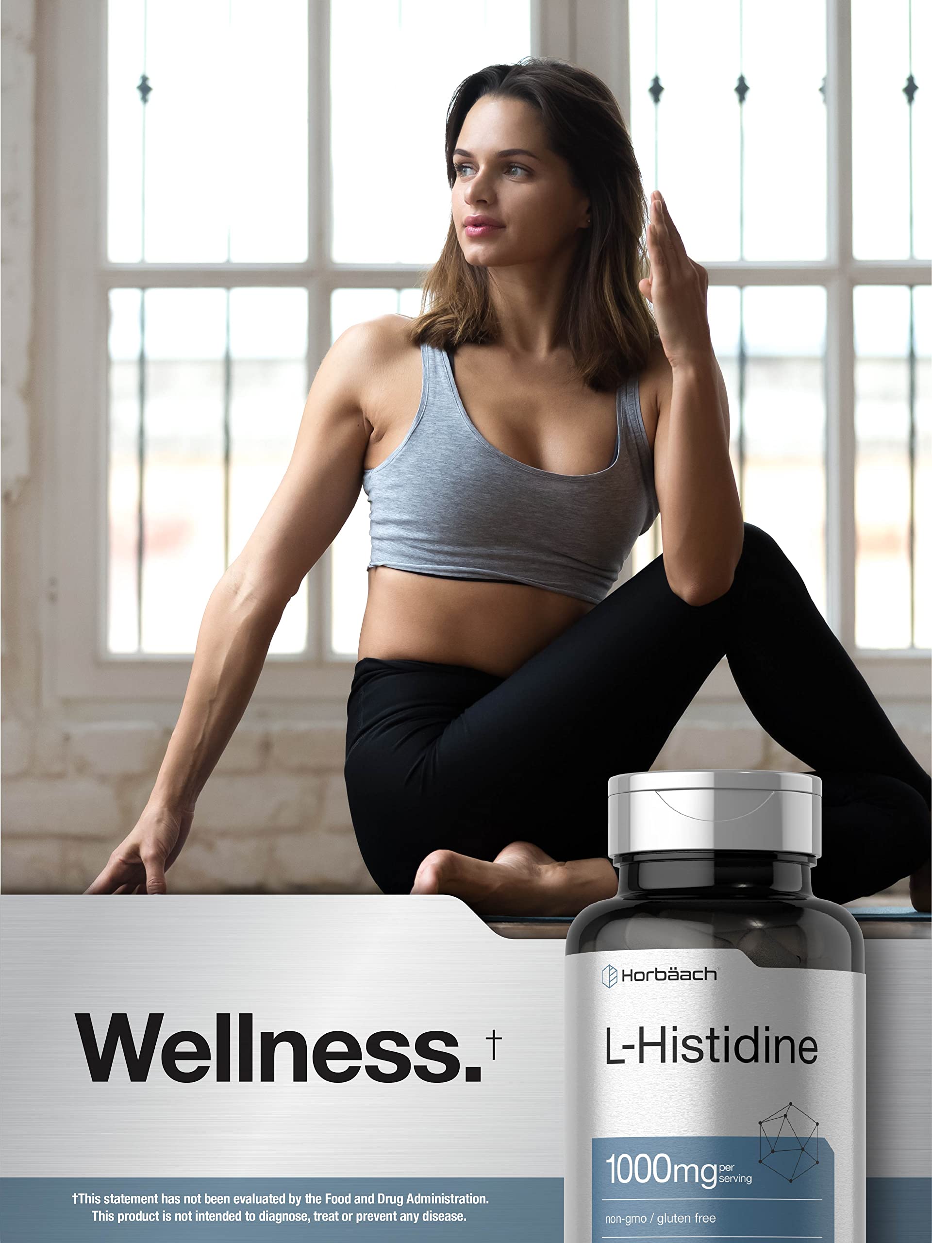 Horbäach L-Histidine 1000mg 90 Capsules | Non-GMO and Gluten Free | Pharmaceutical Grade - Image 6